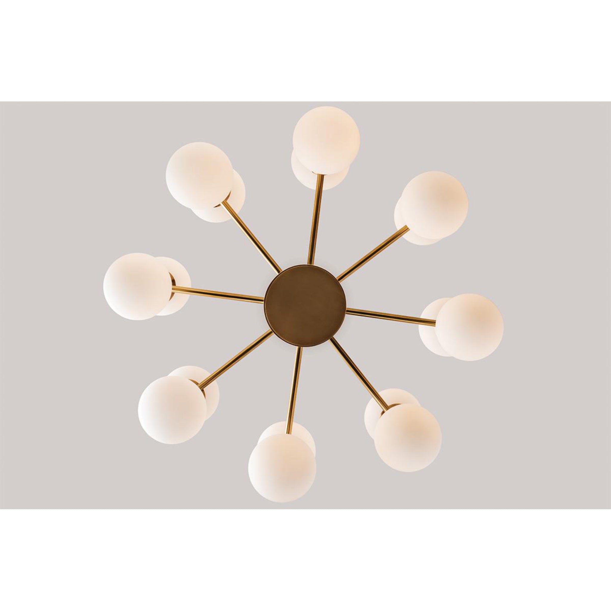 Astoria 20-Light Chandelier in Aged Brass 36L x 36W x 13.5H