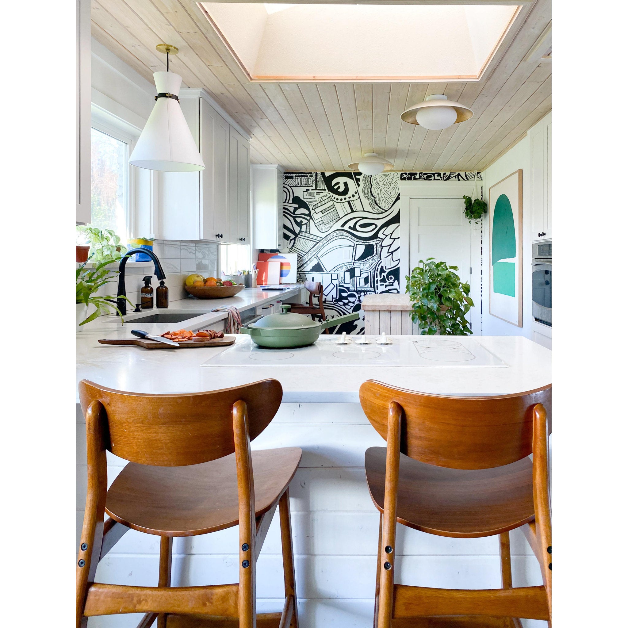 Cadence 1-Light Semi Flush in White Lustro/Gold Leaf Combo 11.75L x 21W x 9H