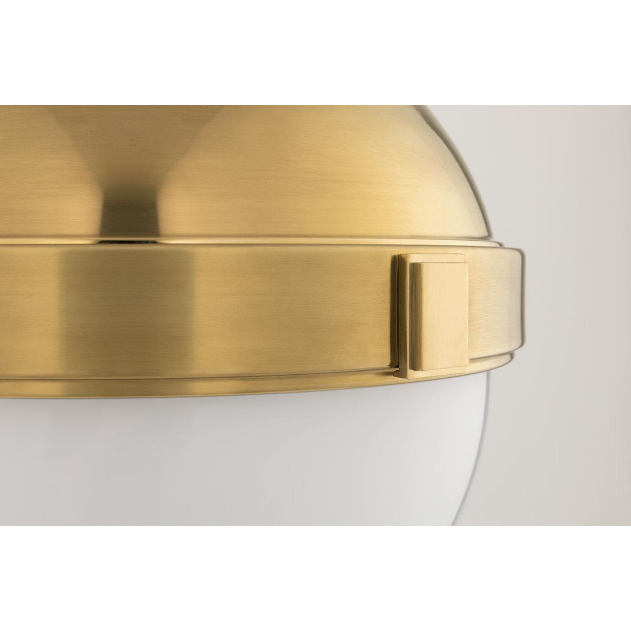 Lambert 1-Light Pendant in Aged Brass 12.5L x 12.5W x 16H