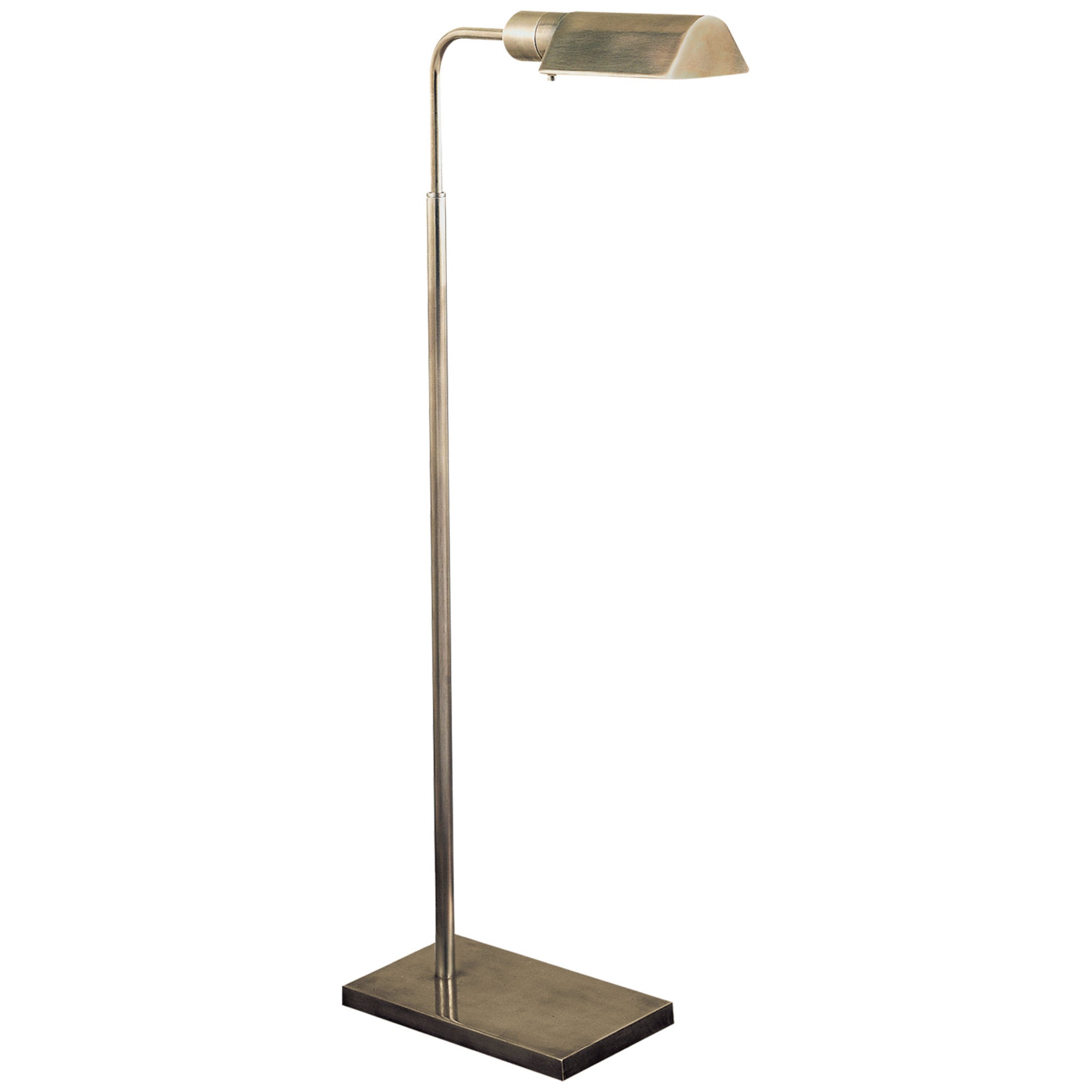 Visual Comfort Studio Adjustable Floor Lamp in Antique Nickel H34" - 45"