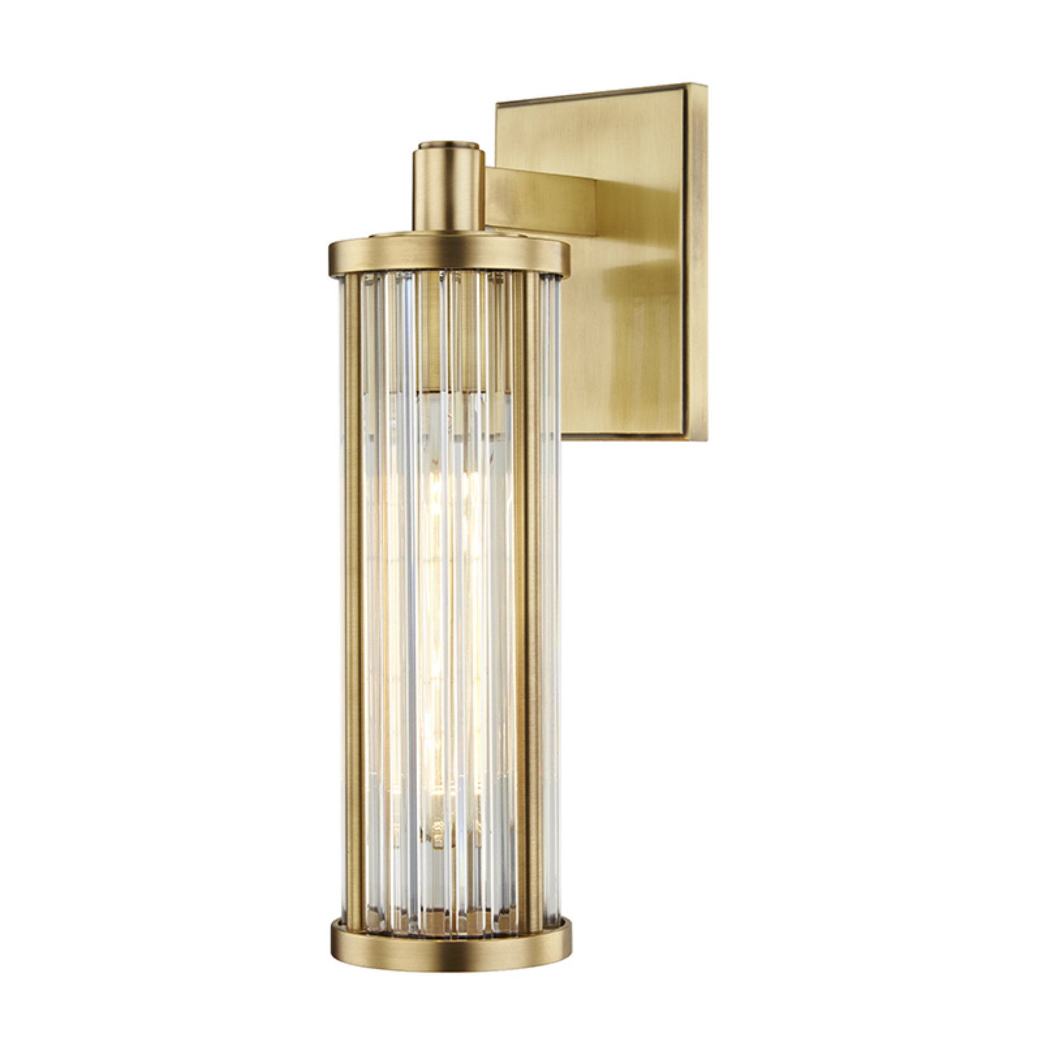 Marley 1-Light Wall Sconce in Aged Brass 4.5L x 4.5W x 14.25H
