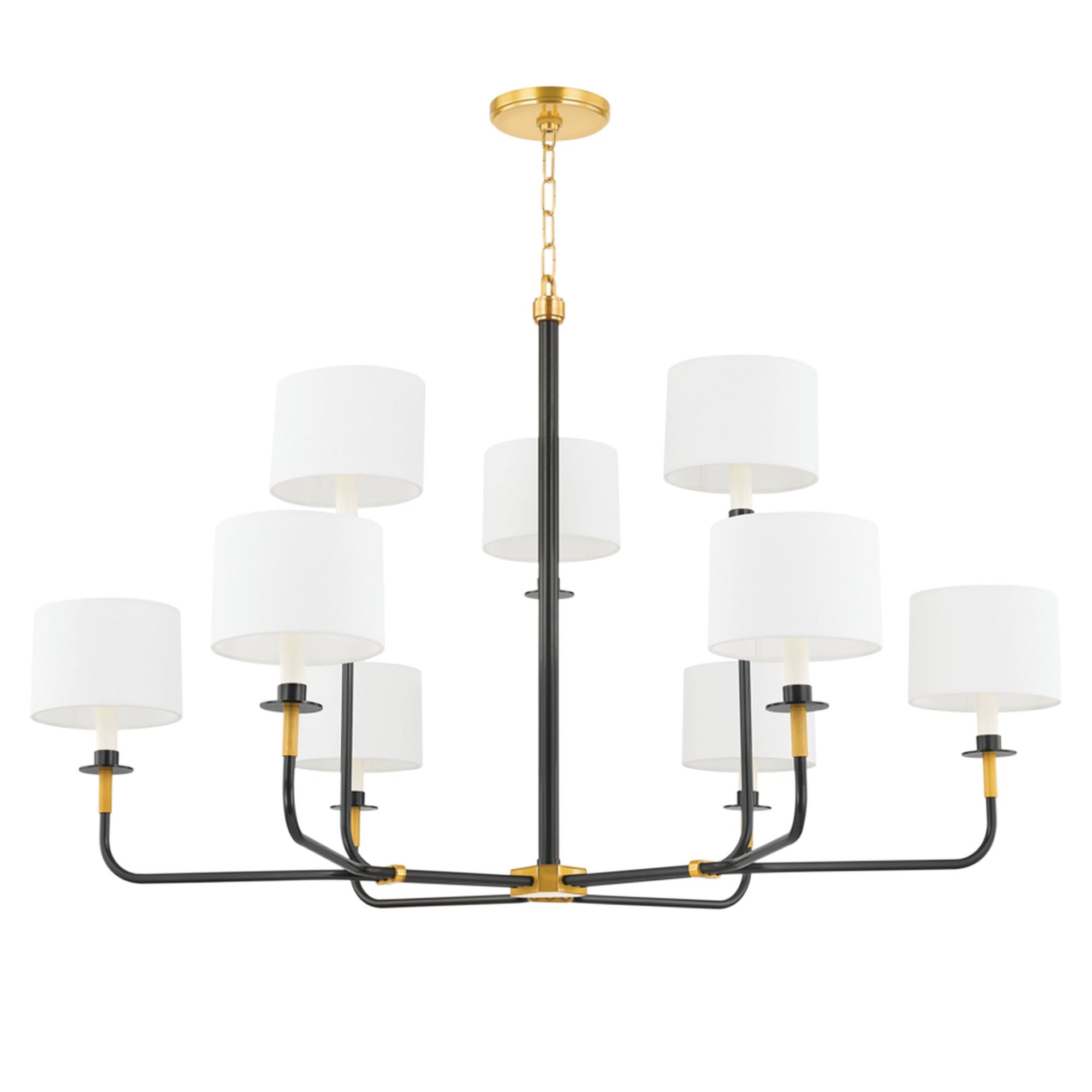 Paramus 8-Light Chandelier in Aged Brass/Old Bronze 48W x 29.5H