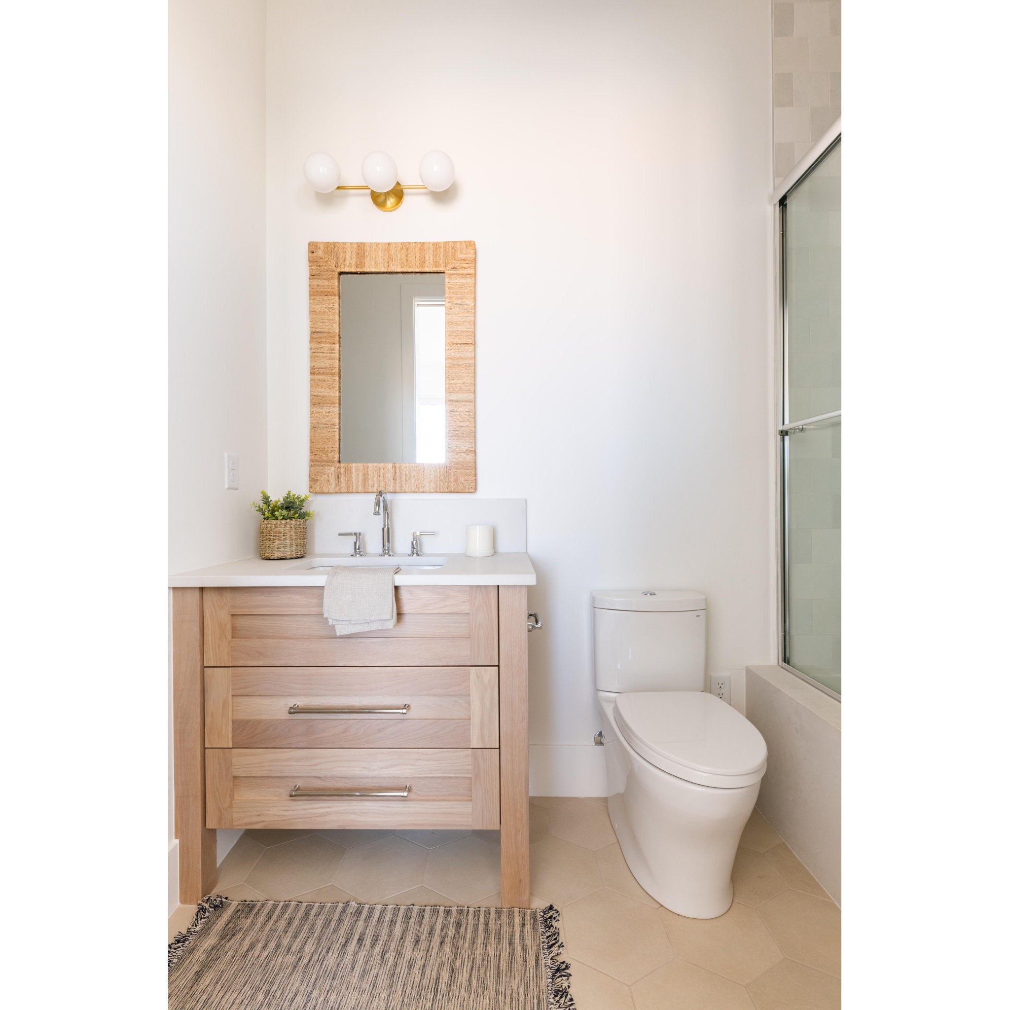 Fleming 3-Light Bath and Vanity in Aged Brass 20.75W x 5H