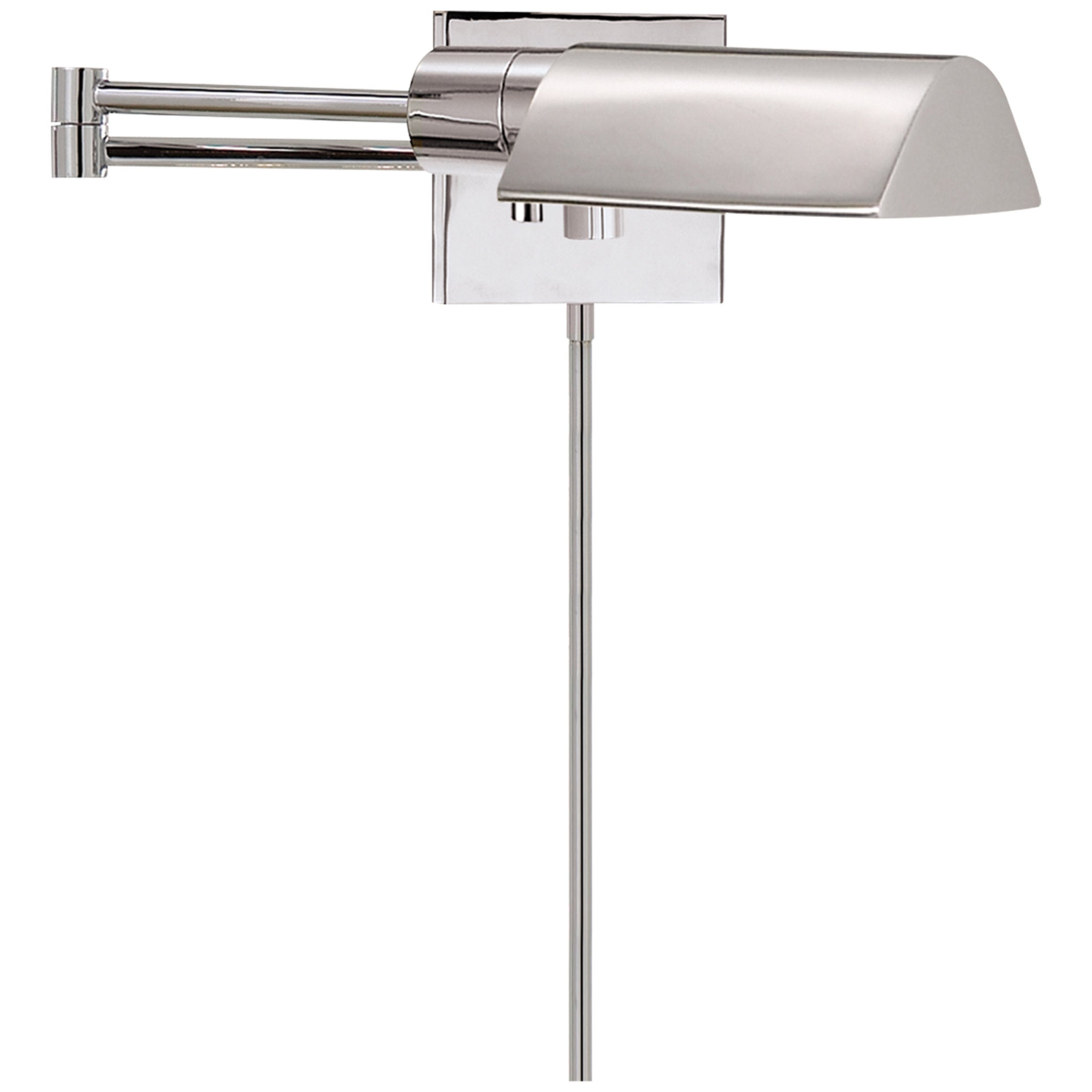 Visual Comfort Studio Swing Arm Wall Light in Polished Nickel W16.75" x H4.5"