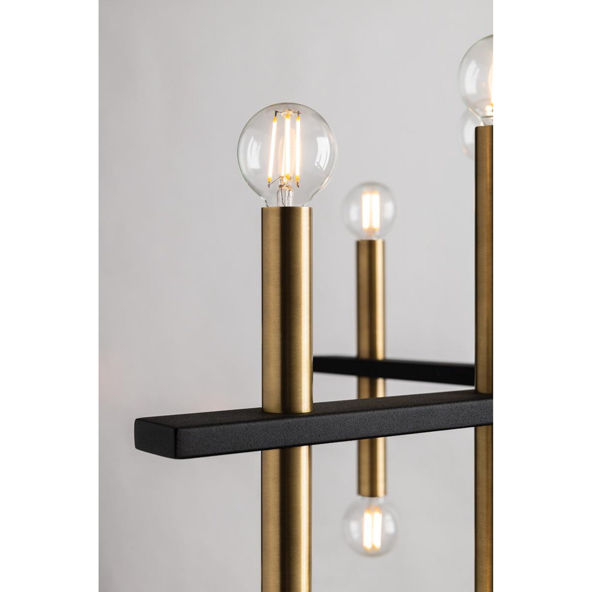 Colette 16-Light Chandelier in Aged Brass/Black 5.5L x 28.75W x 27.25H
