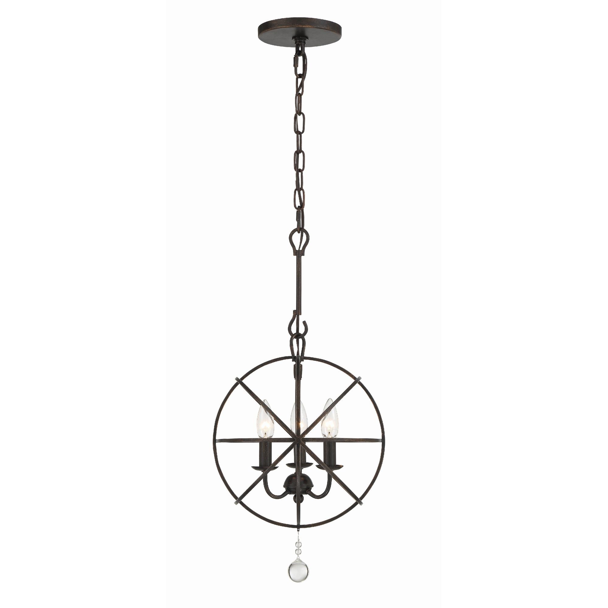 Solaris 12.5'' English Bronze Chandelier Bronze 12.5"W x 16.5"H x 12.5"D