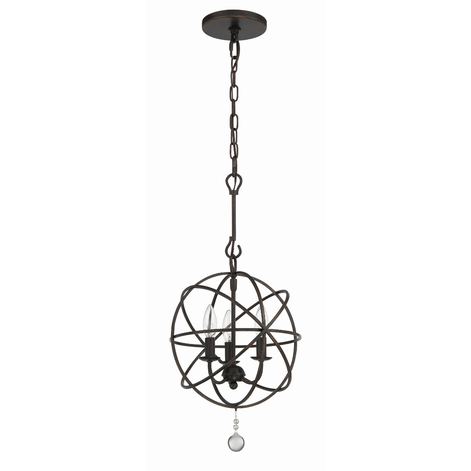 Solaris 12.5'' English Bronze Chandelier Bronze 12.5"W x 16.5"H x 12.5"D