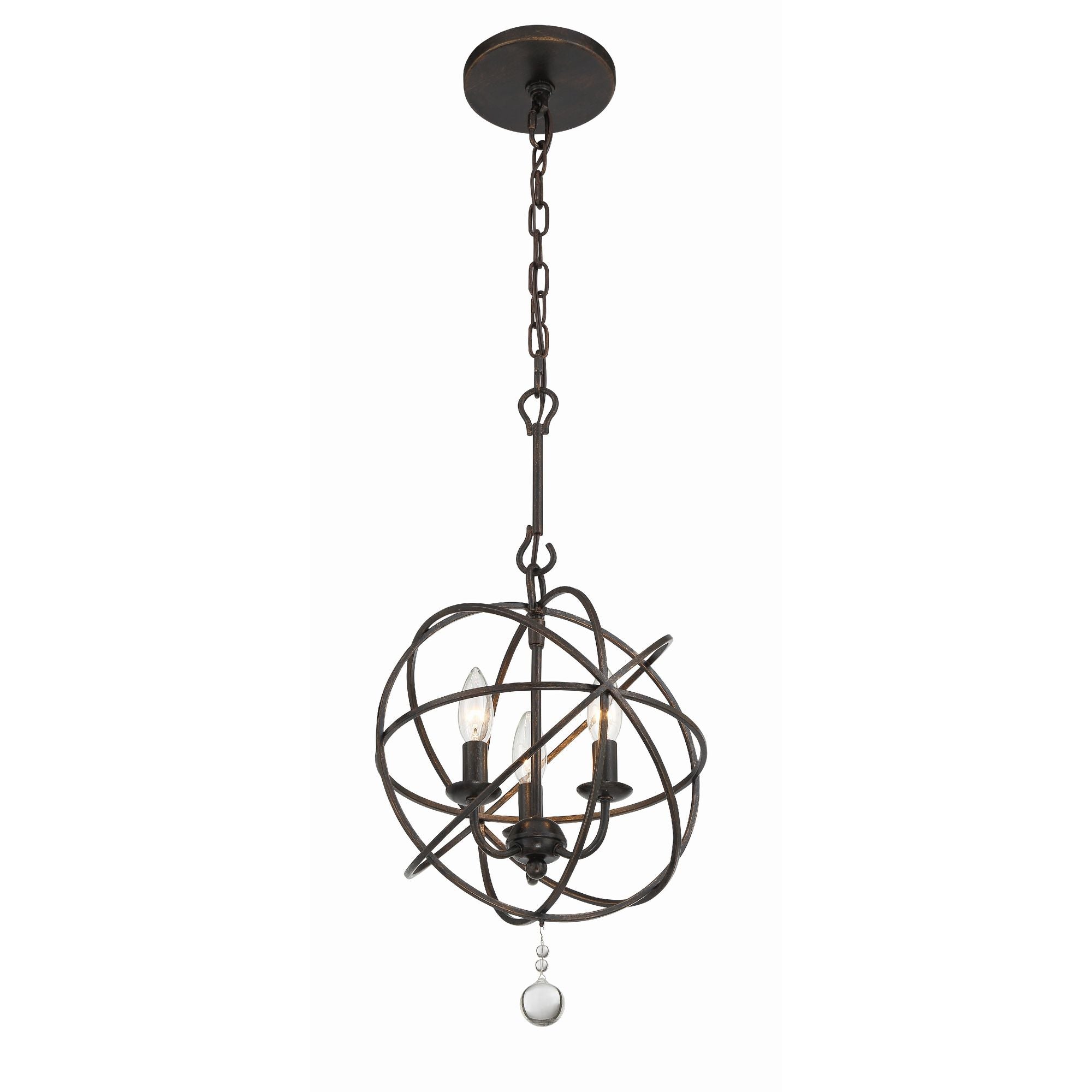 Solaris 12.5'' English Bronze Chandelier Bronze 12.5"W x 16.5"H x 12.5"D
