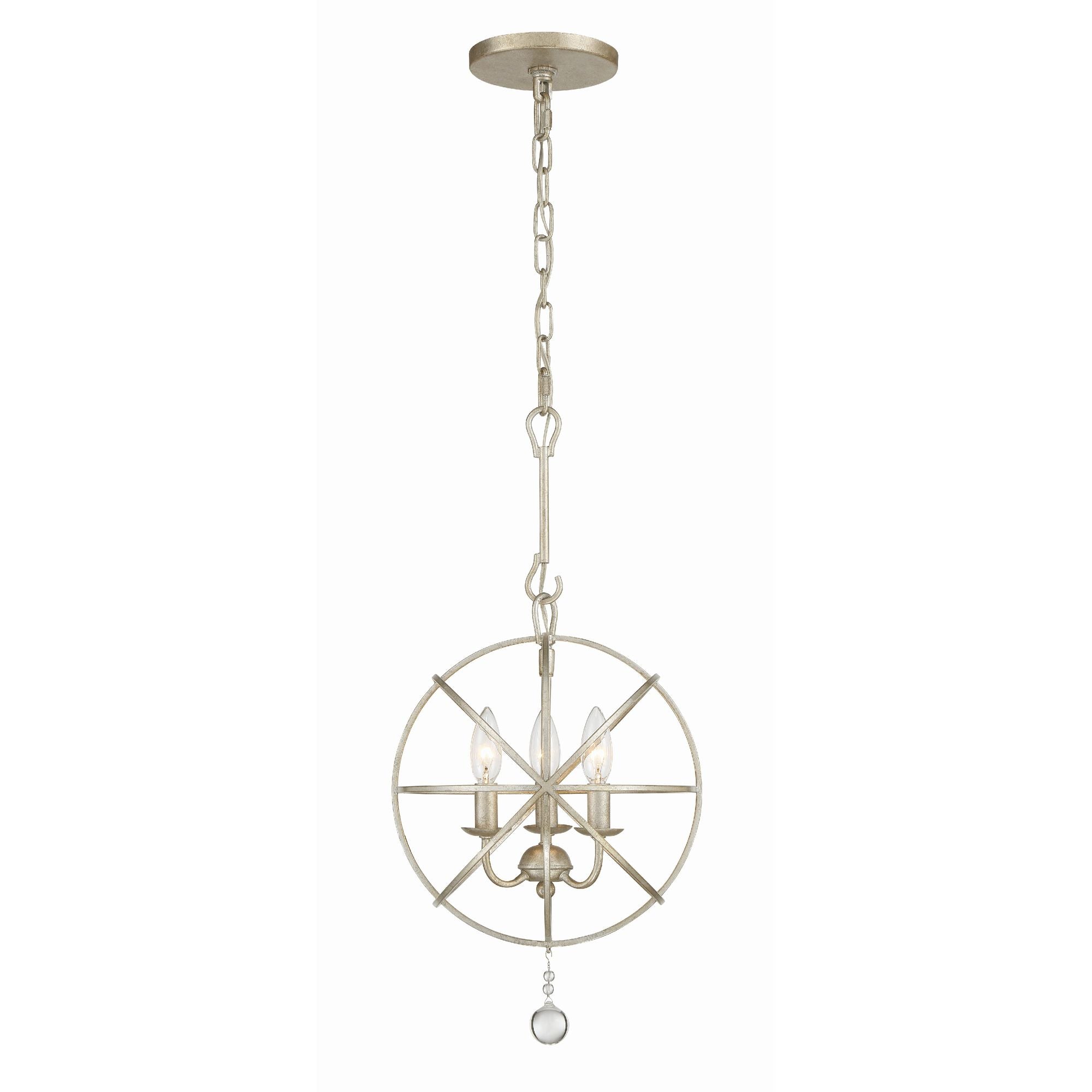 Solaris 12.5'' Olde Silver Chandelier Silver 12.5"W x 16.5"H x 12.5"D