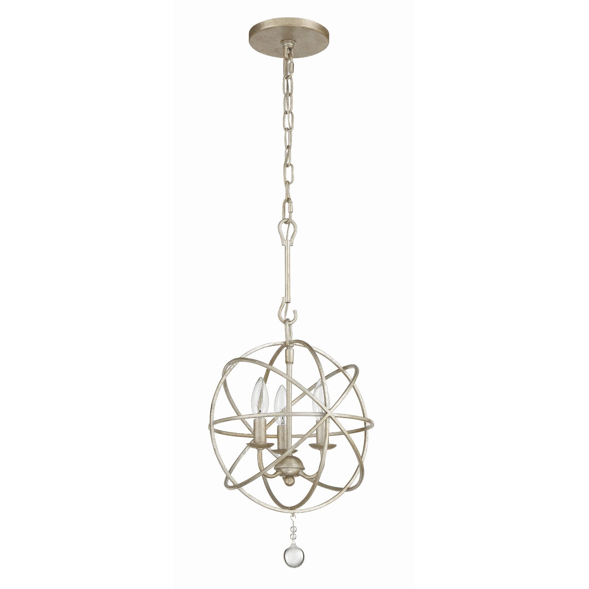 Solaris 12.5'' Olde Silver Chandelier Silver 12.5"W x 16.5"H x 12.5"D