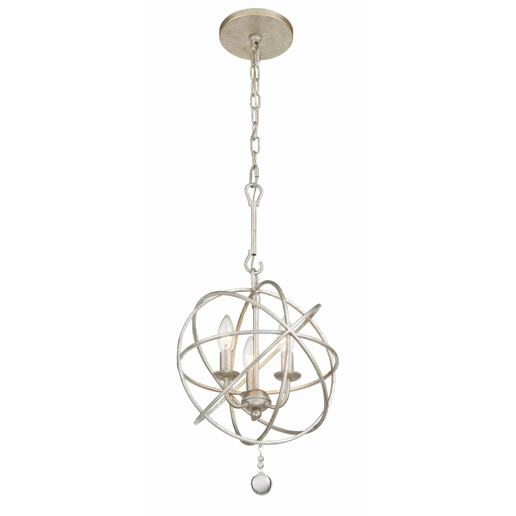 Solaris 12.5'' Olde Silver Chandelier Silver 12.5"W x 16.5"H x 12.5"D