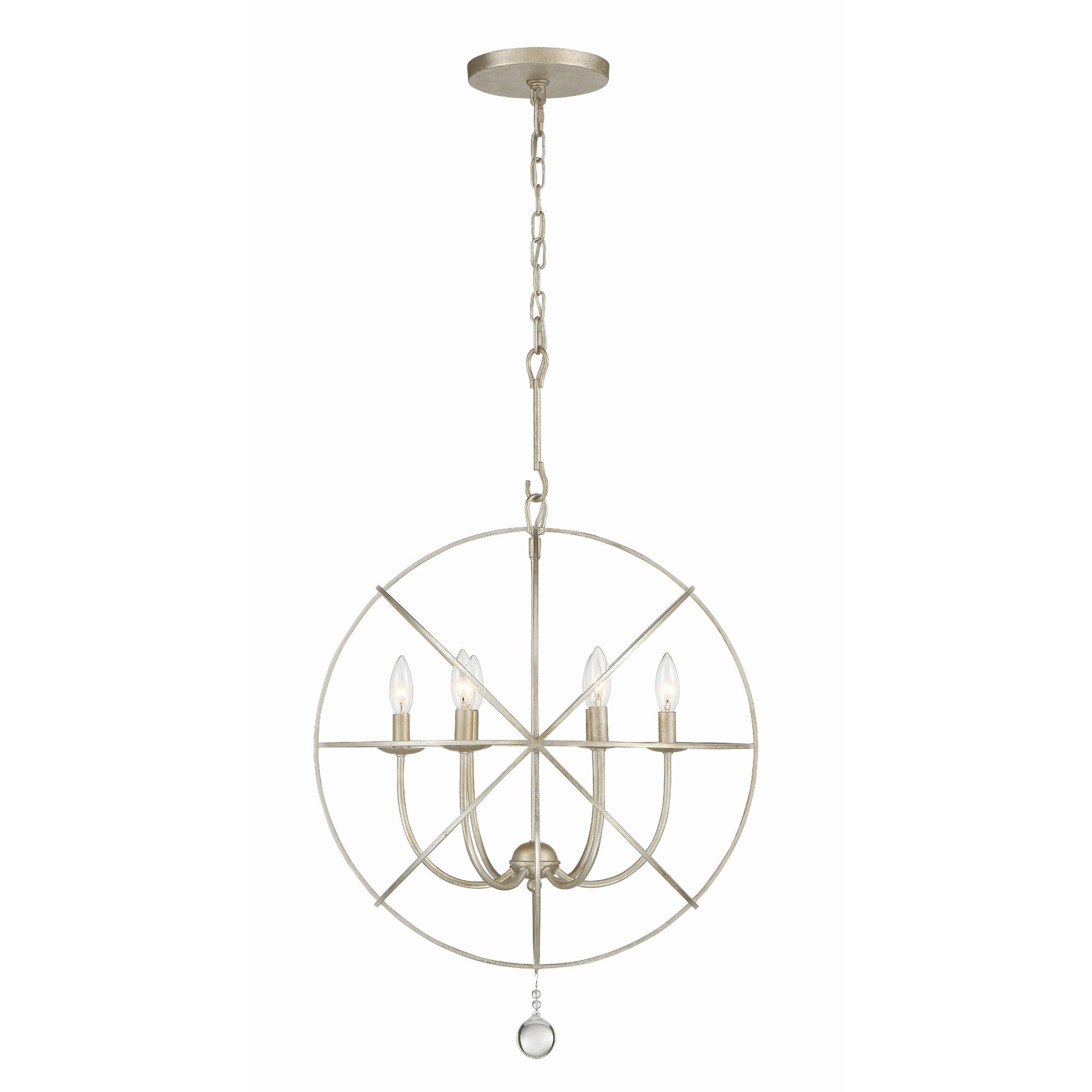 Solaris 22.5'' Olde Silver Chandelier Silver 22.5"W x 27.5"H x 22.5"D