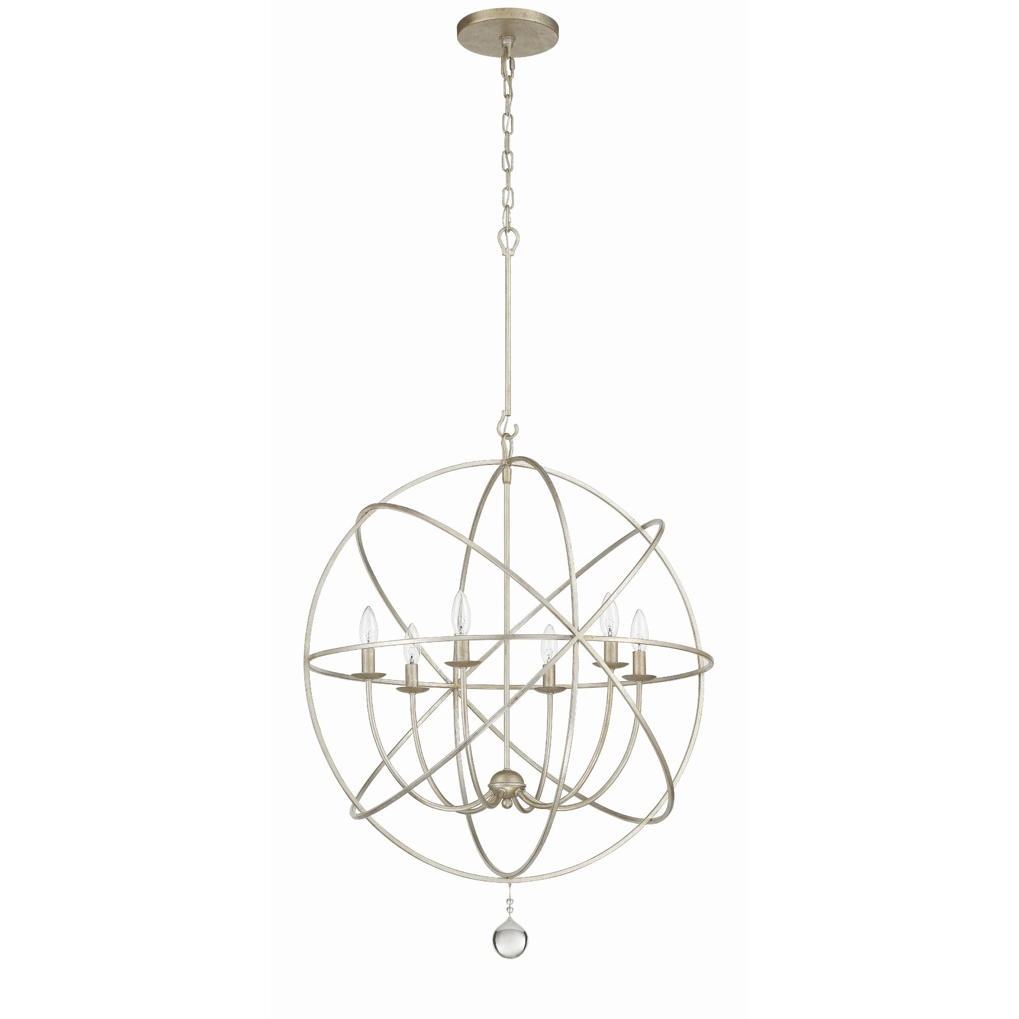 Solaris 28.5'' Olde Silver Chandelier Silver 28.5"W x 35.5"H x 28.5"D