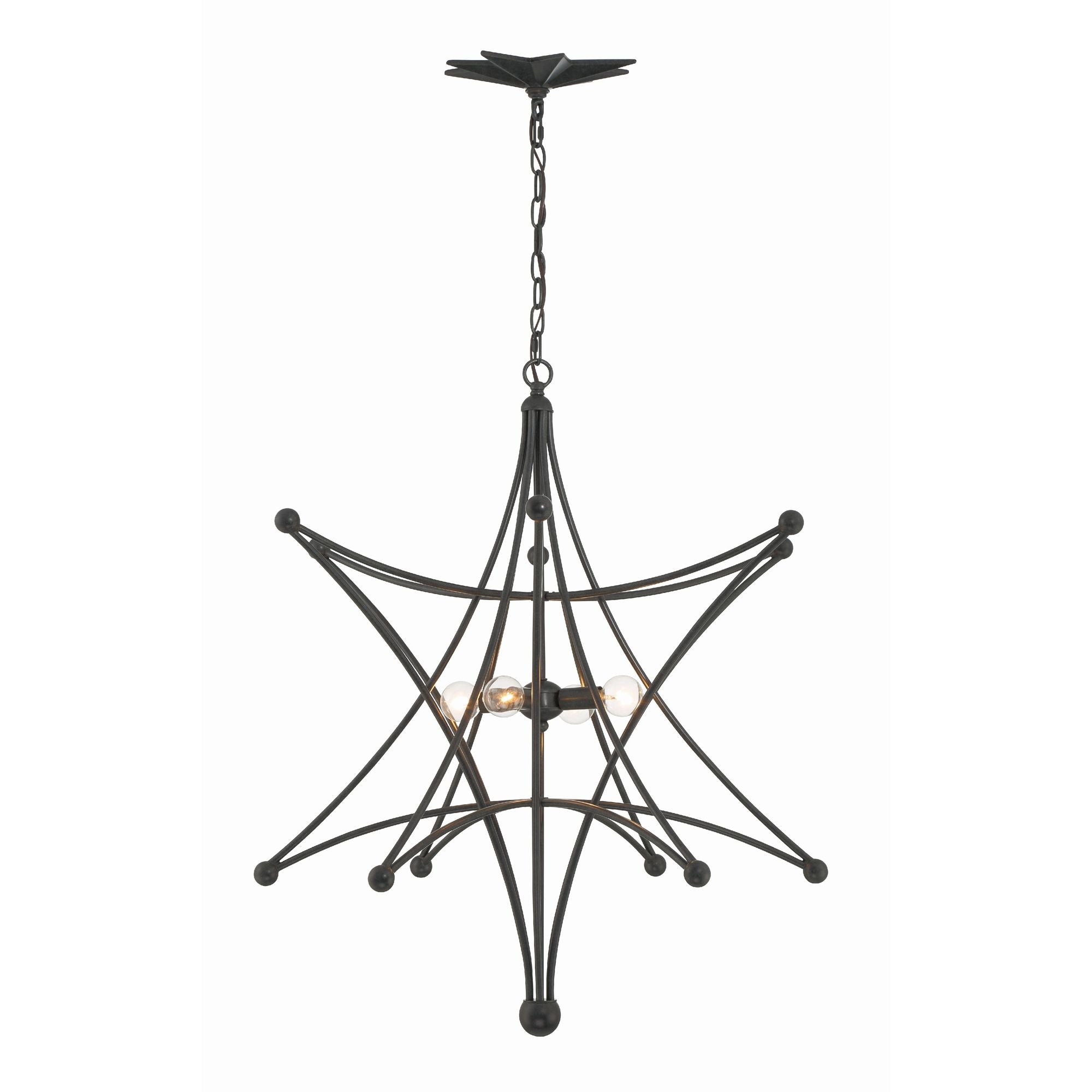 Astro 27'' Black Chandelier Black 27"W x 32"H x 27"D