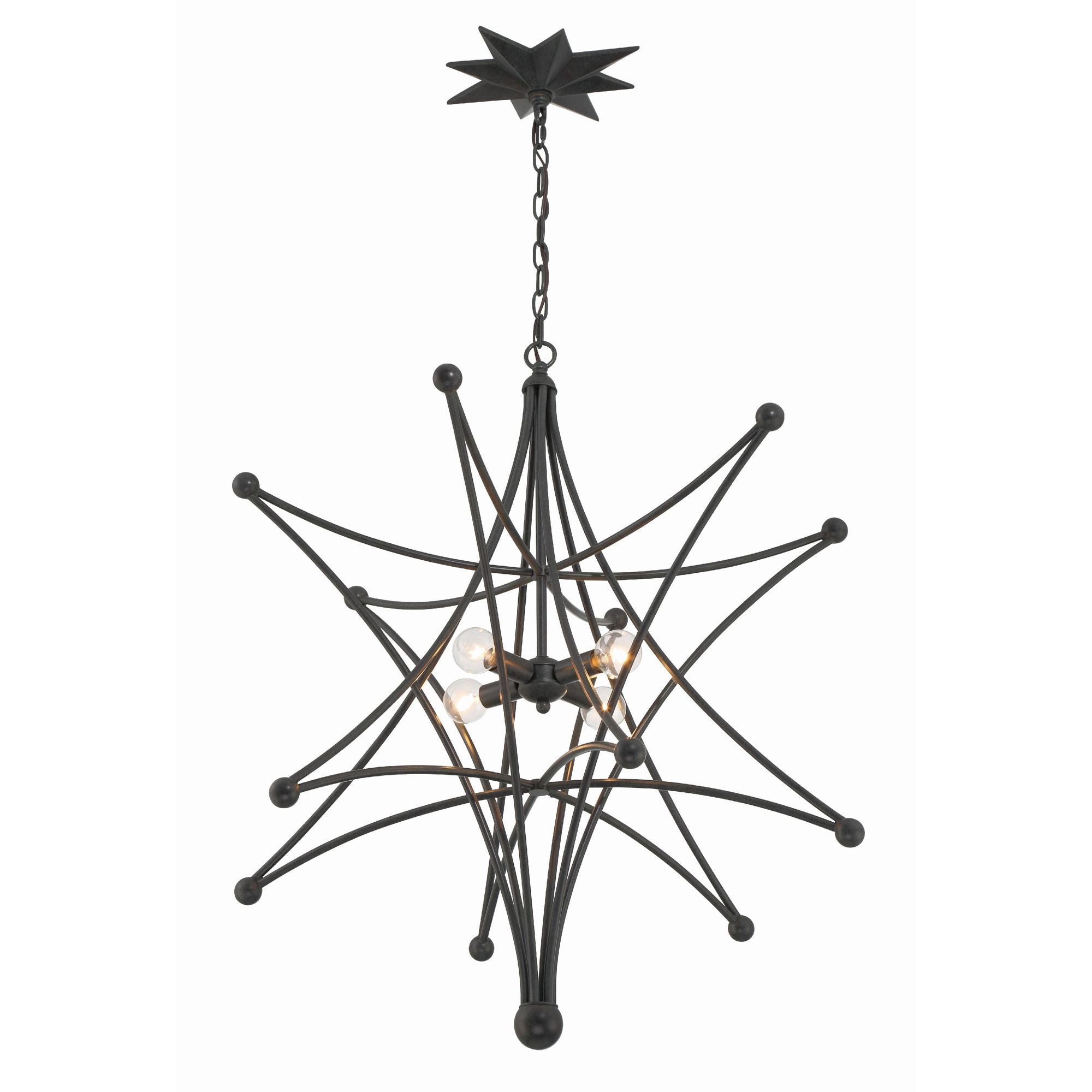 Astro 27'' Black Chandelier Black 27"W x 32"H x 27"D