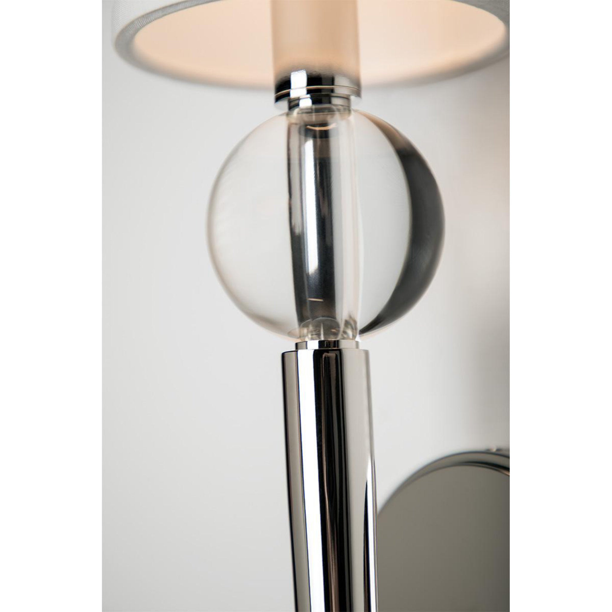 Rockland 1-Light Wall Sconce in Polished Nickel 5.25L x 5.25W x 36.5H