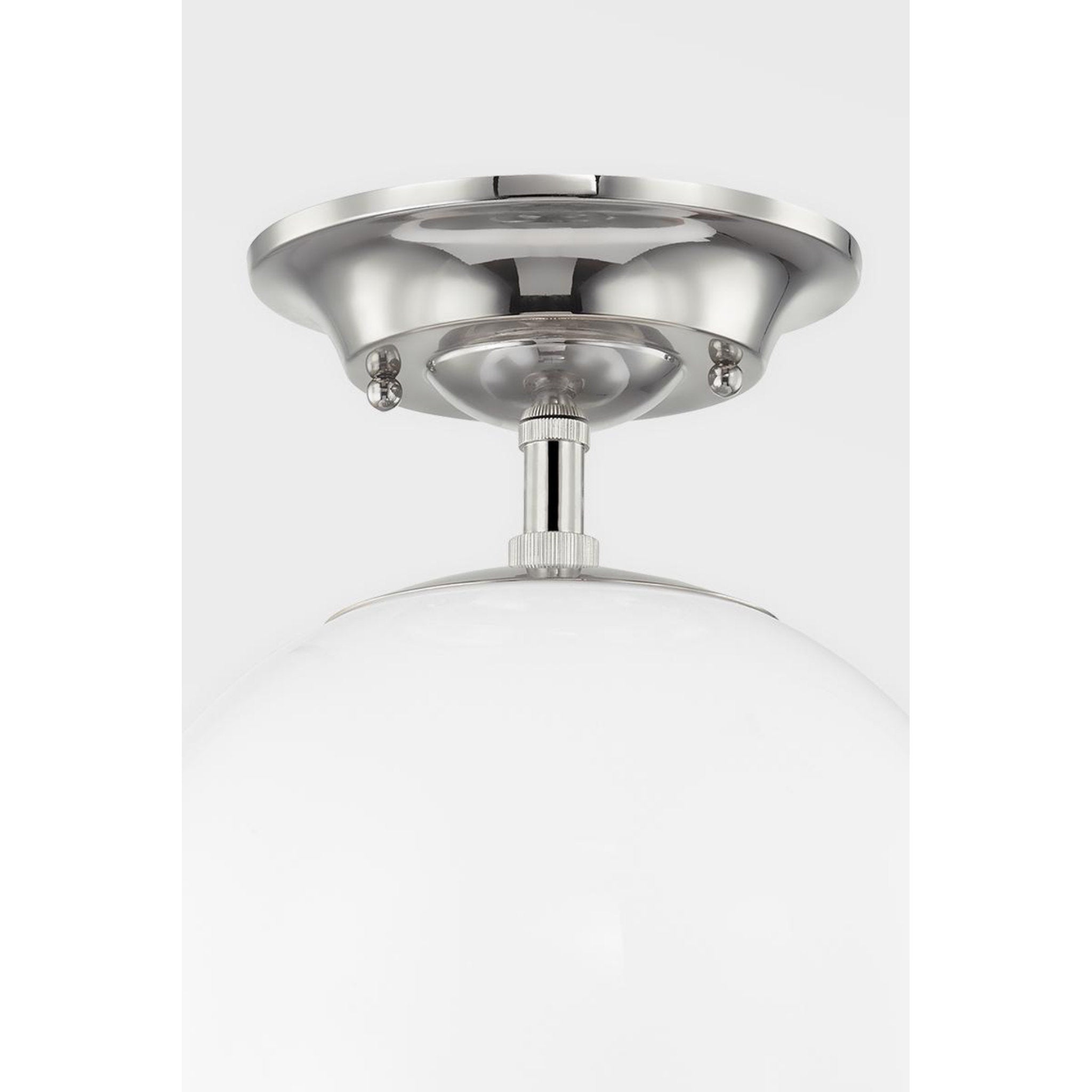 Sphere No.1 1-Light Pendant in Polished Nickel by Mark D. Sikes 11.25L x 11.25W x 15.25H