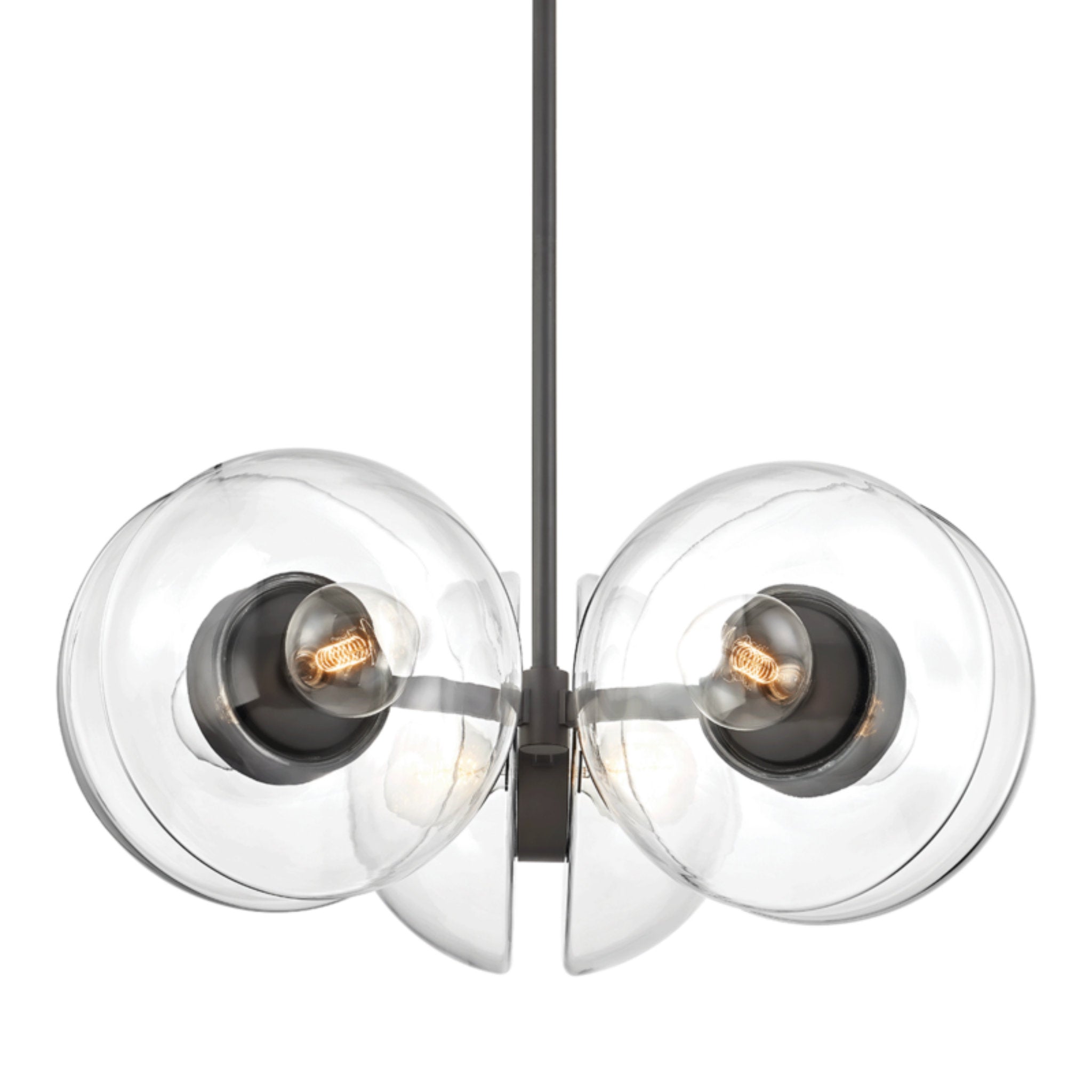 Kert 6-Light Chandelier in Black Brass 38.75L x 38.75W x 18H