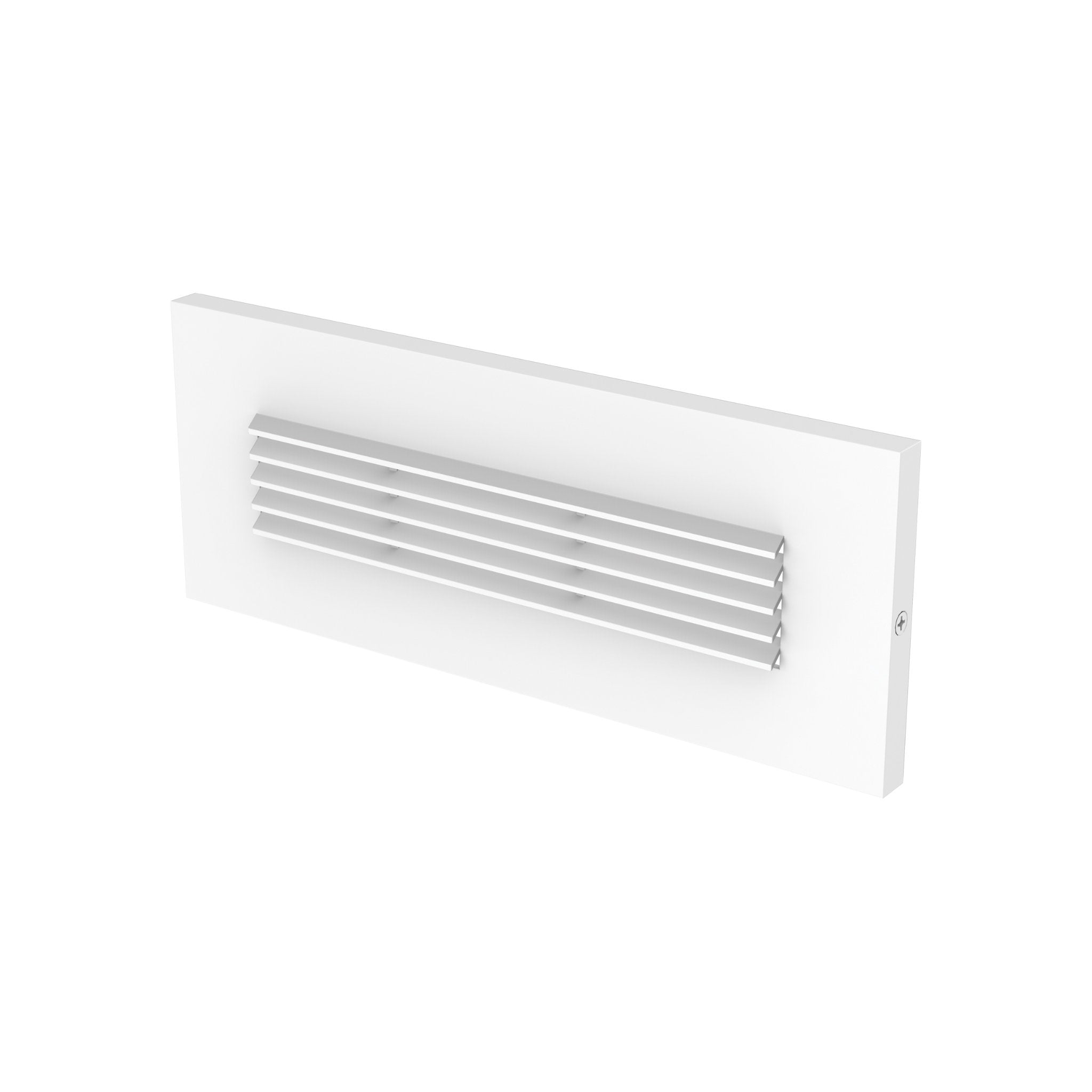 Louver LED Brick Light Transitional Landscape Fixture 3.3125" Height in White