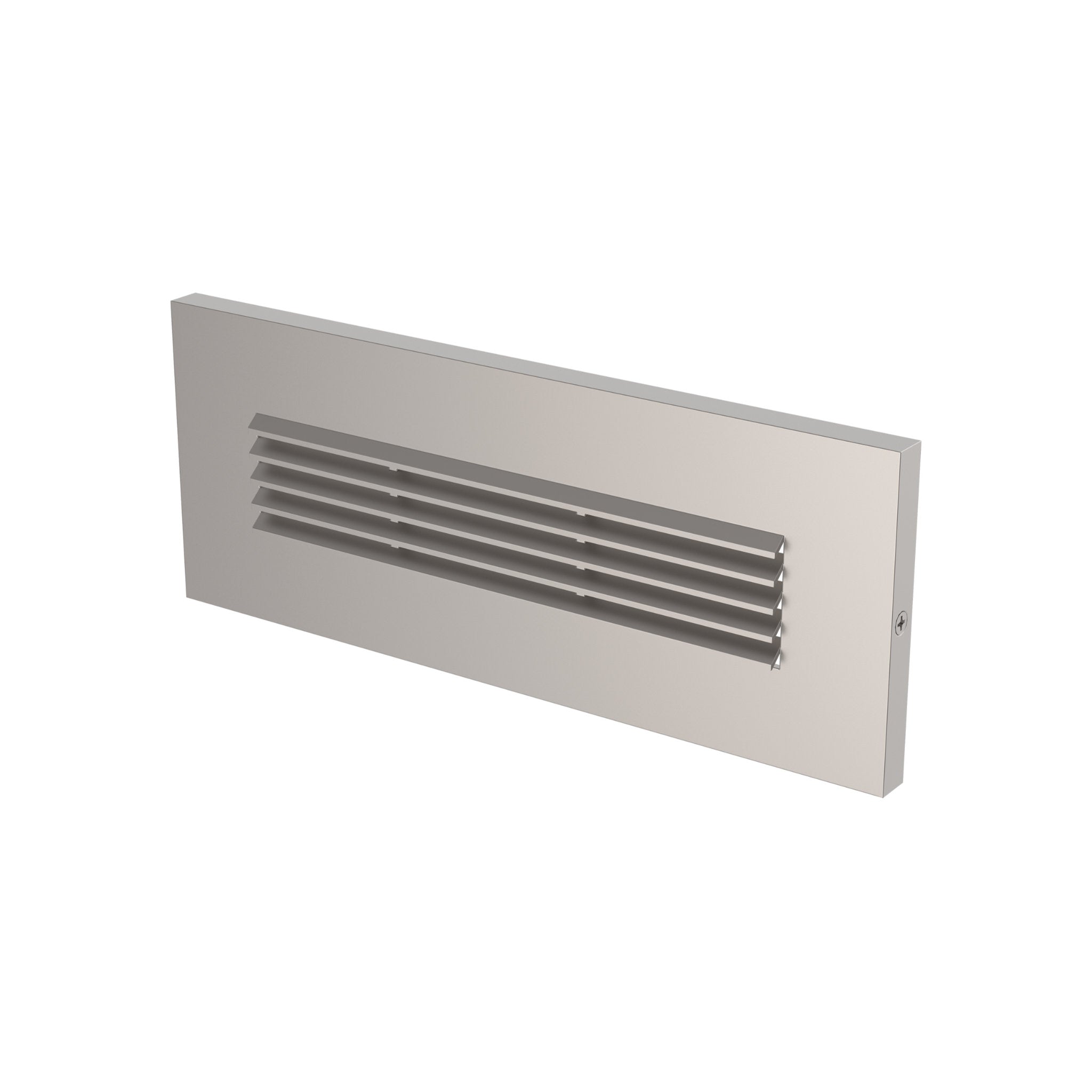 Louver Amber LED Brick Light Transitional Landscape Fixture 3.3125" Height in Satin Nickel