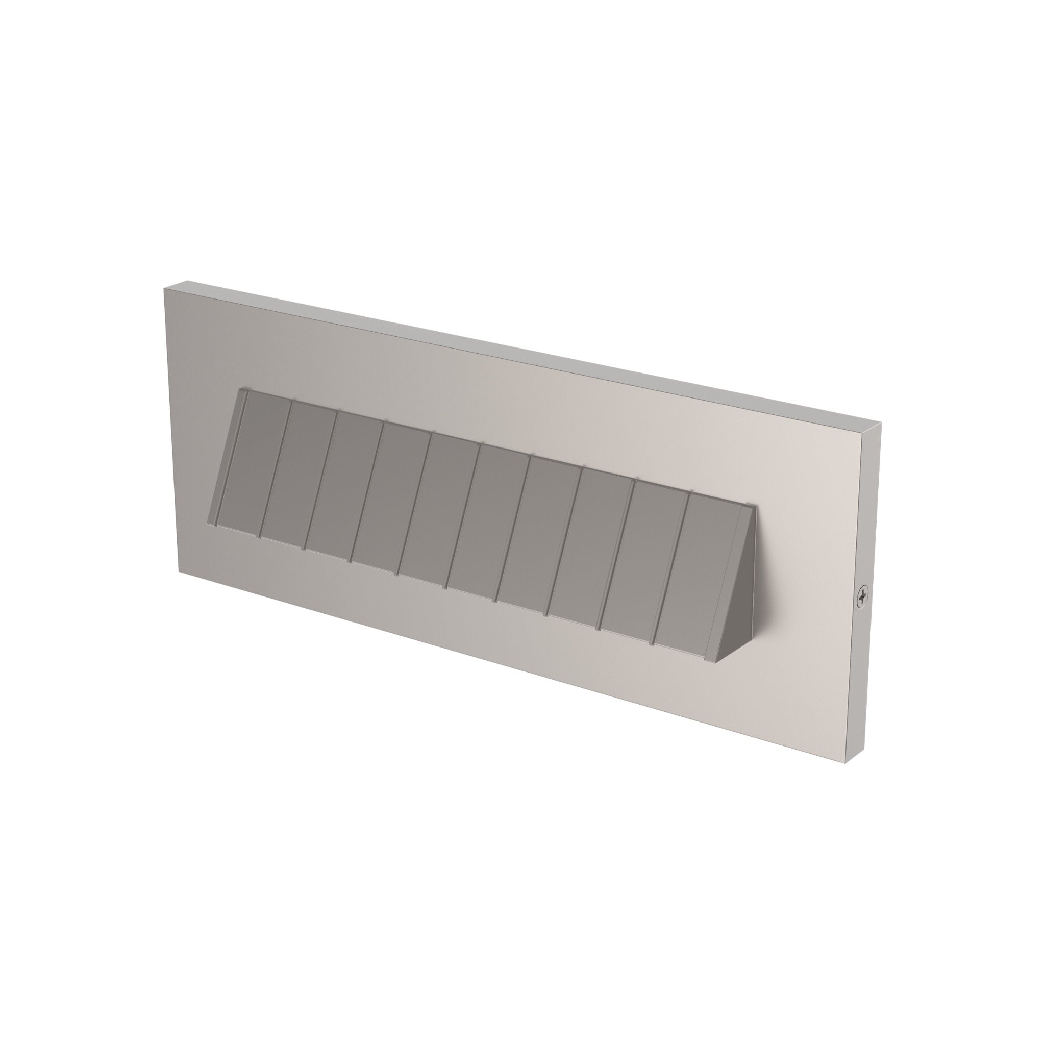 Tarpa Amber LED Brick Light Transitional Landscape Fixture 3.3125" Height in Satin Nickel