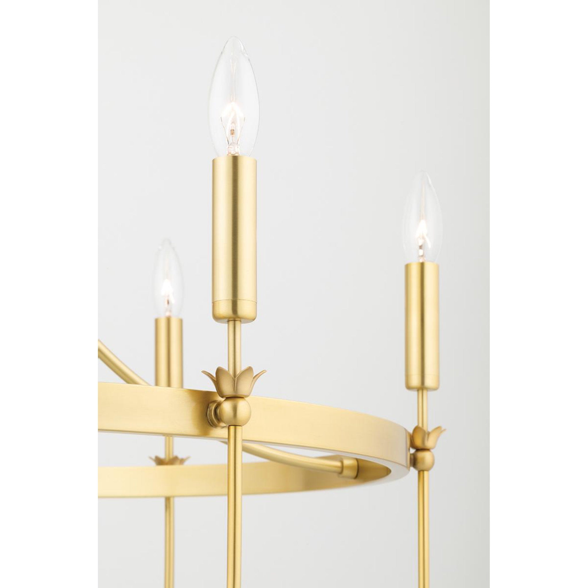 Gates 12-Light Chandelier in Aged Brass 50.5L x 50.5W x 31.75H