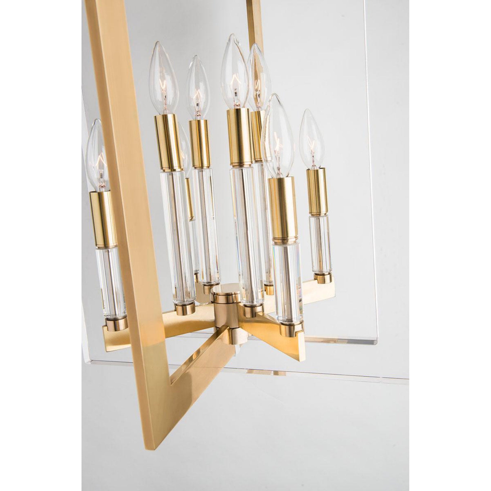Wellington 4-Light Pendant in Aged Brass 12L x 12W x 18.75H
