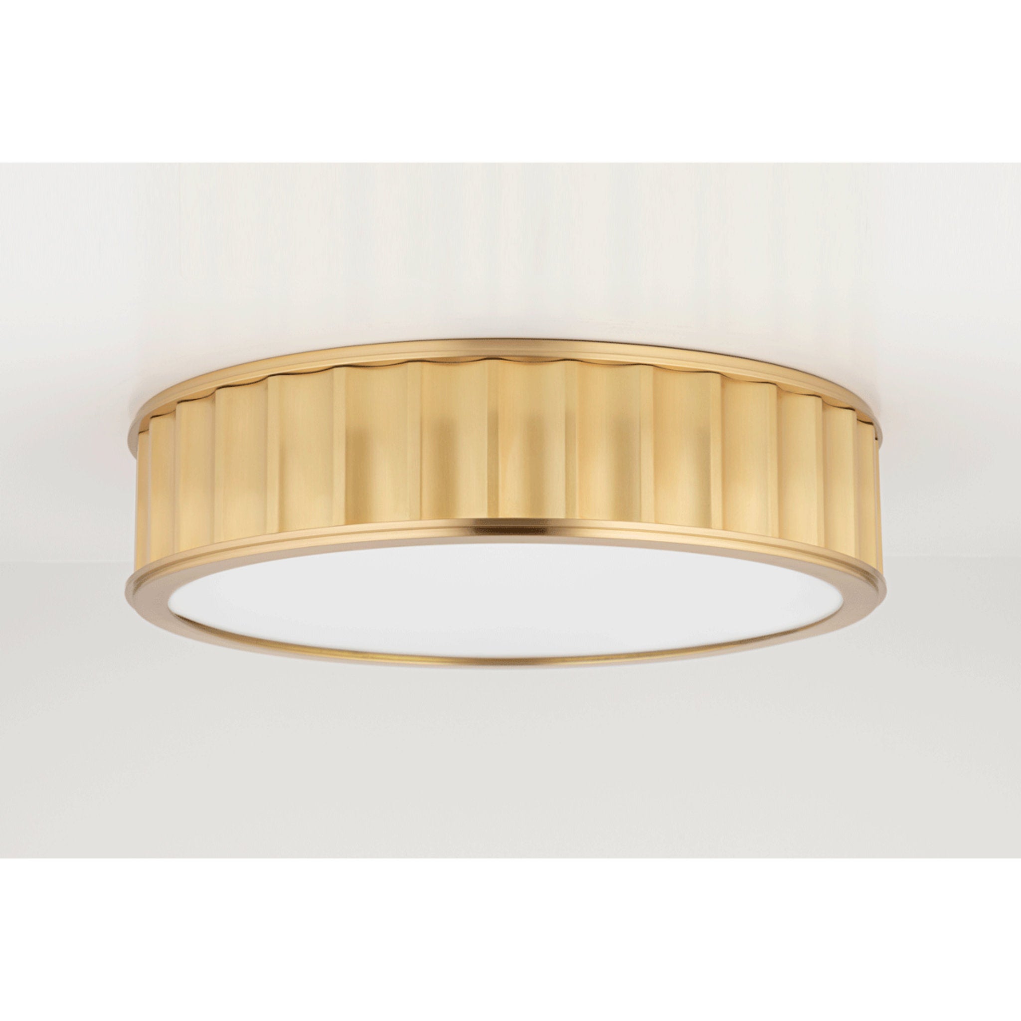 Middlebury 3-Light Flush Mount in Aged Brass 16L x 16W x 4H