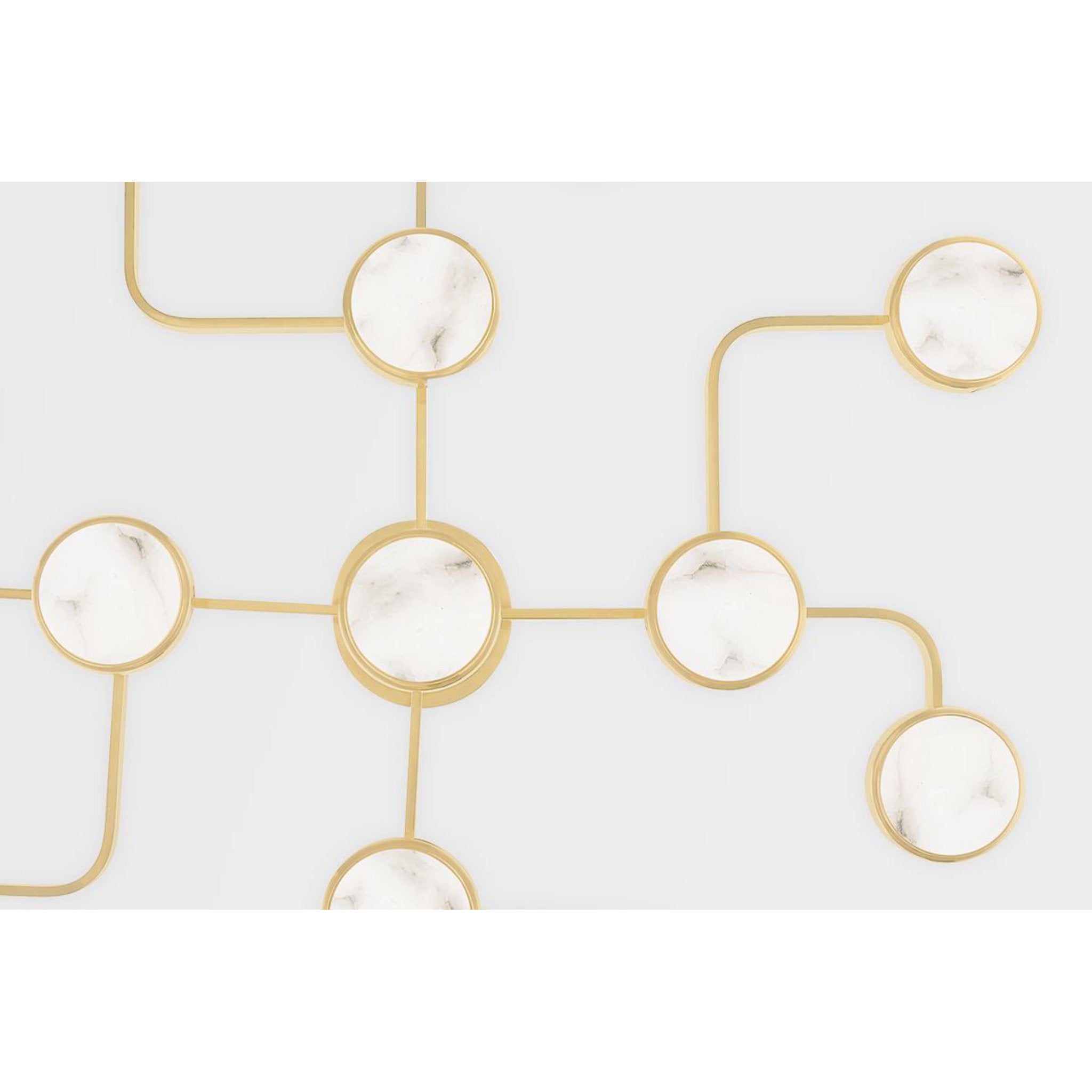 Meander 13-Light Semi Flush in Polished Nickel 43.25L x 43.25W x 8.5H