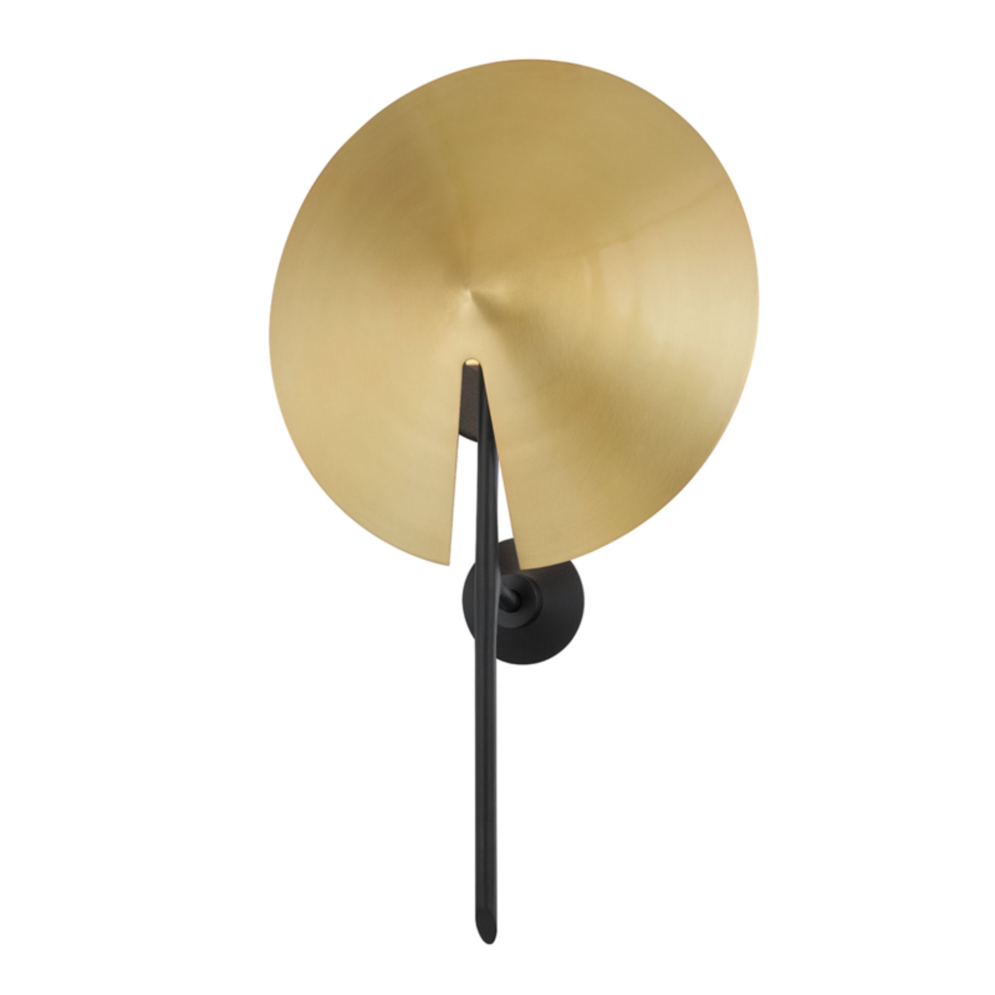 Equilibrium 1-Light Wall Sconce in Aged Brass/Black 12L x 12W x 20H