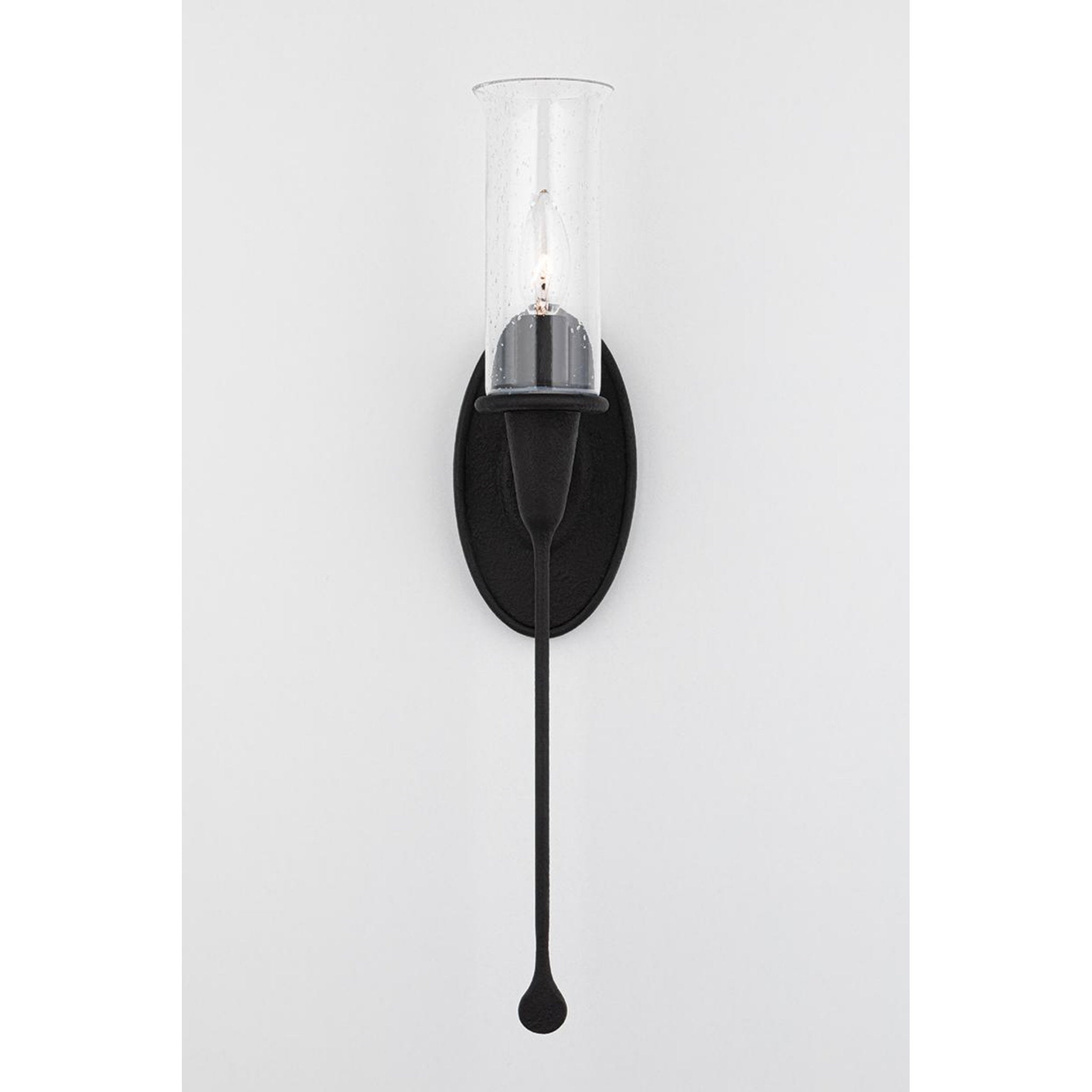Chisel 1-Light Wall Sconce in Black Iron 4.5W x 18.75H
