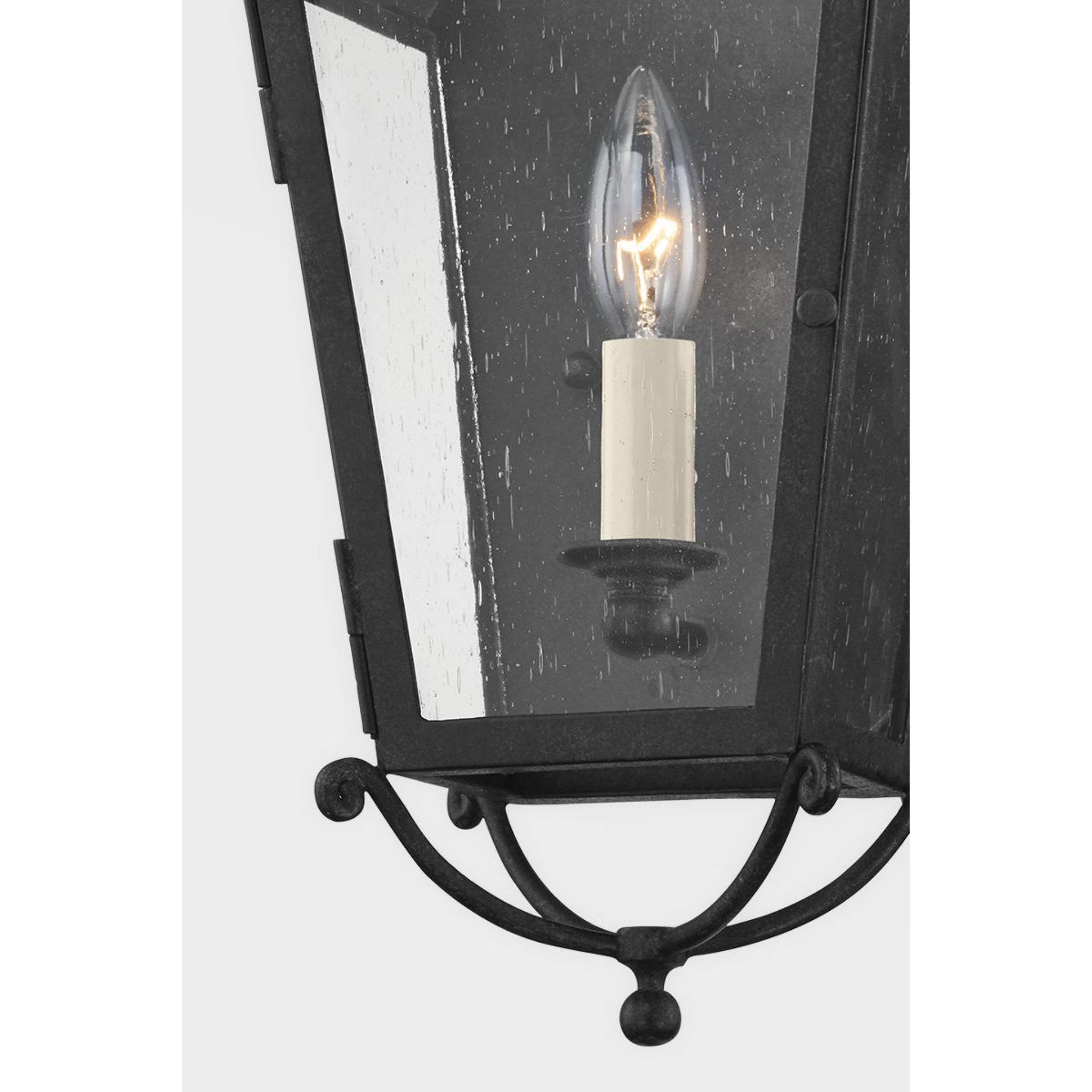 Santa Barbara County Wall Sconce 4-Light Outdoor LED in French Iron 13.25L x 13.25W x 34H