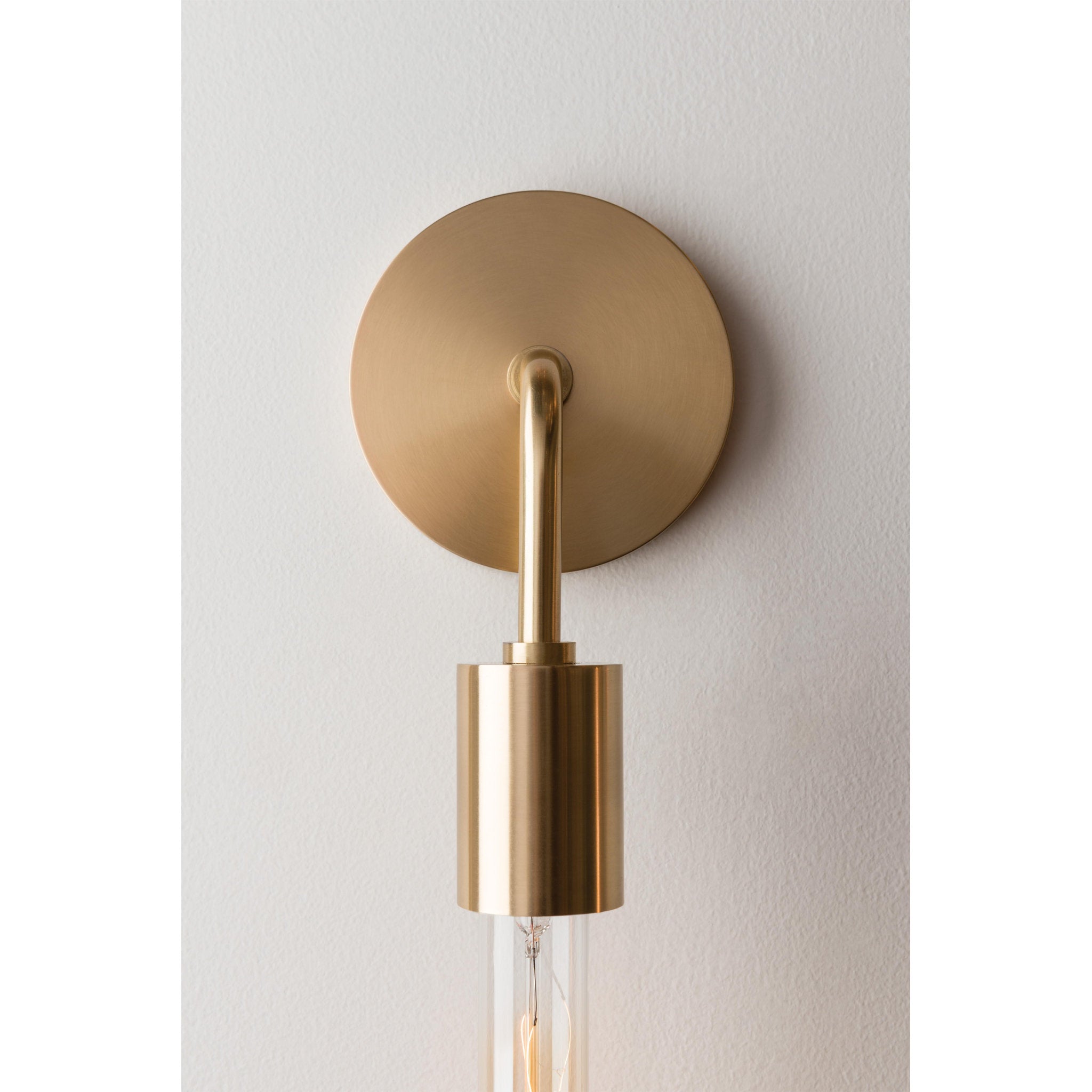Ava 1-Light Wall Sconce in Aged Brass 4.75L x 4.75W x 16.75H