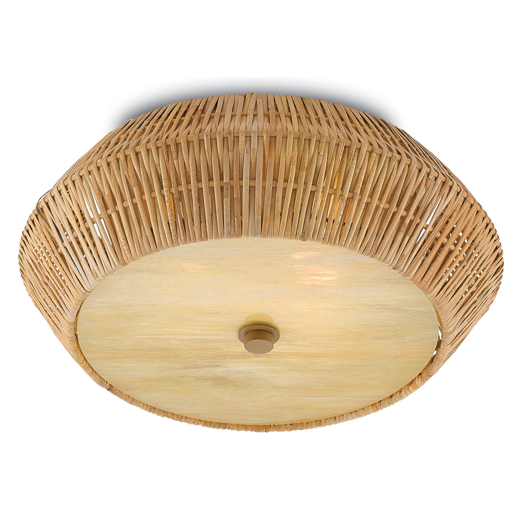 Antibes Rattan Flush Mount - Natural/Honey Beige