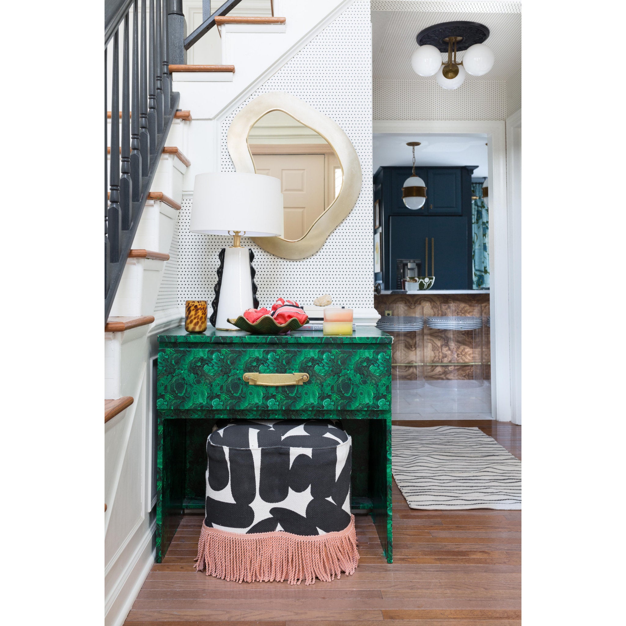 Stella 3-Light Semi Flush in Aged Brass 18.25L x 18.25W x 10.5H