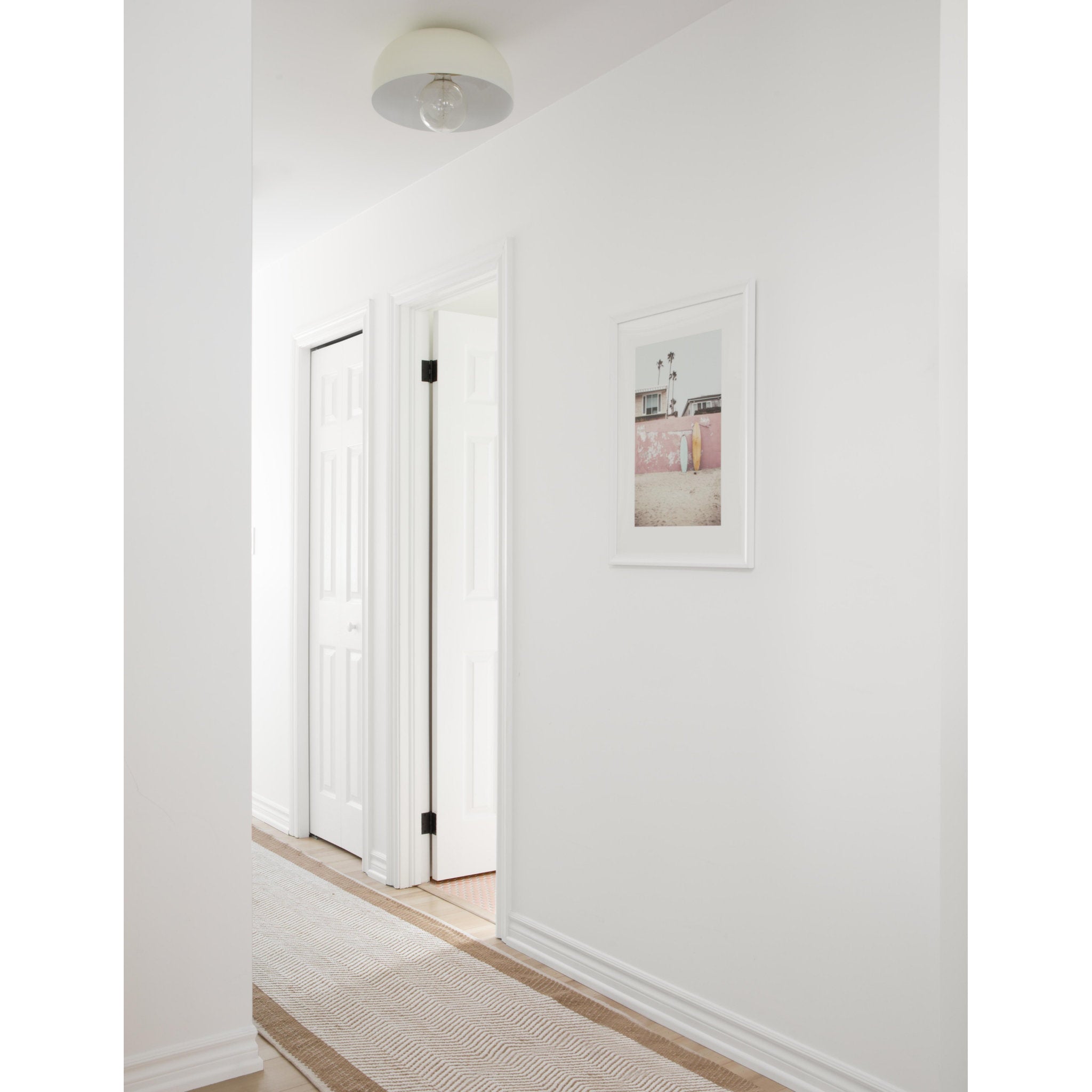 Avery 1-Light Flush Mount in Aged Brass/Cream 14L x 14W x 8.5H