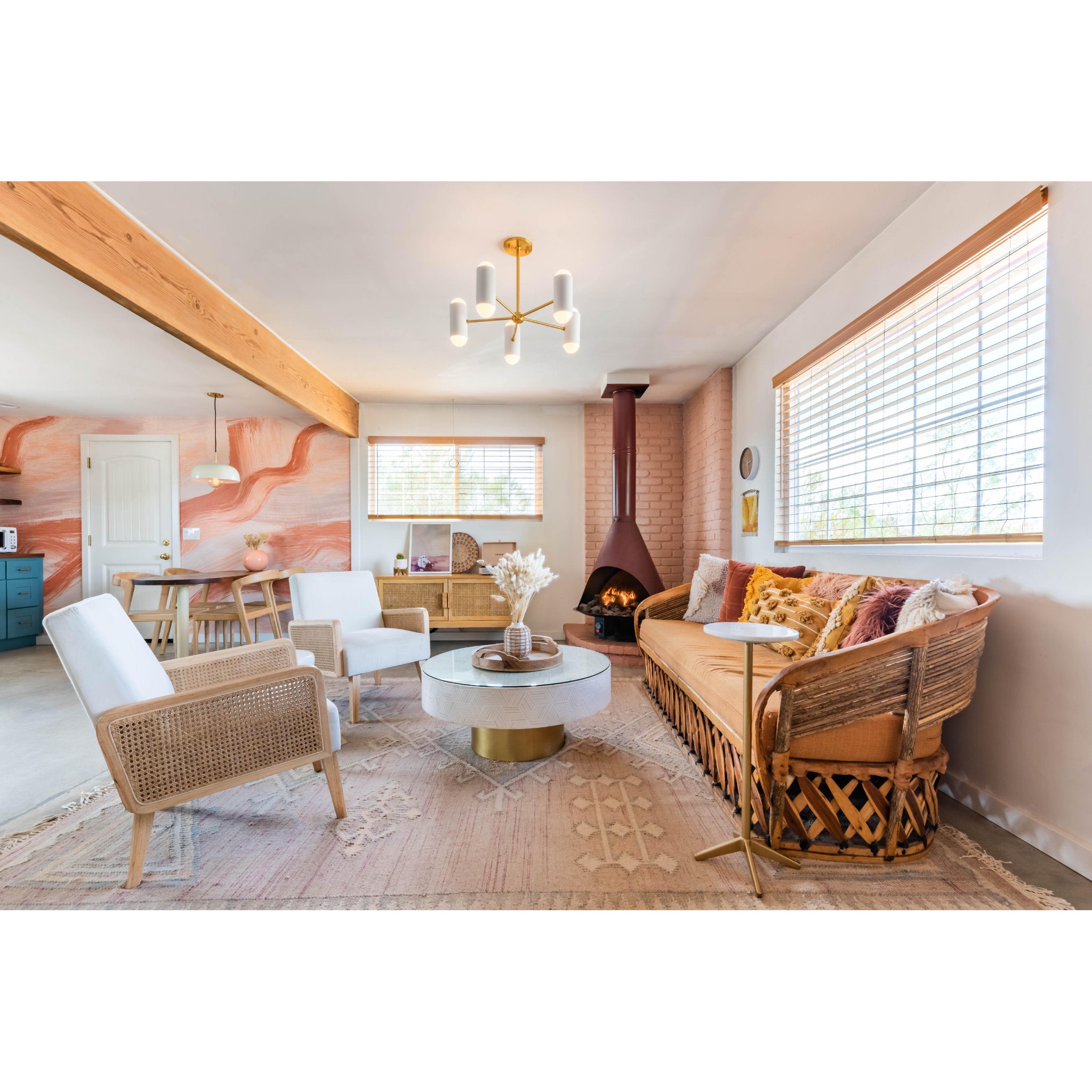 Avery 1-Light Flush Mount in Aged Brass/Cream 14L x 14W x 8.5H