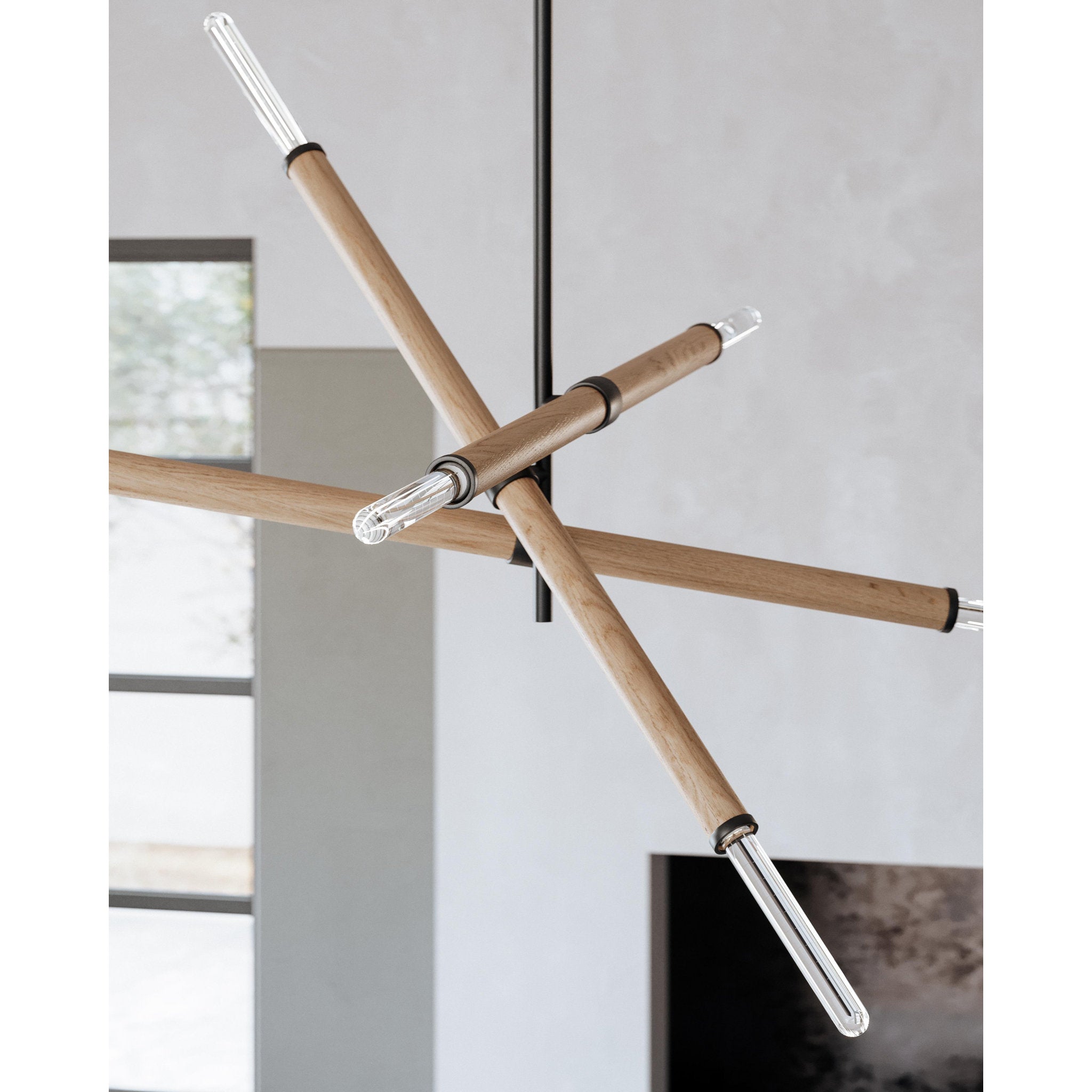 Cruiz Chandelier 6-Light LED in Soft Black 50.75L x 50.75W x 28H