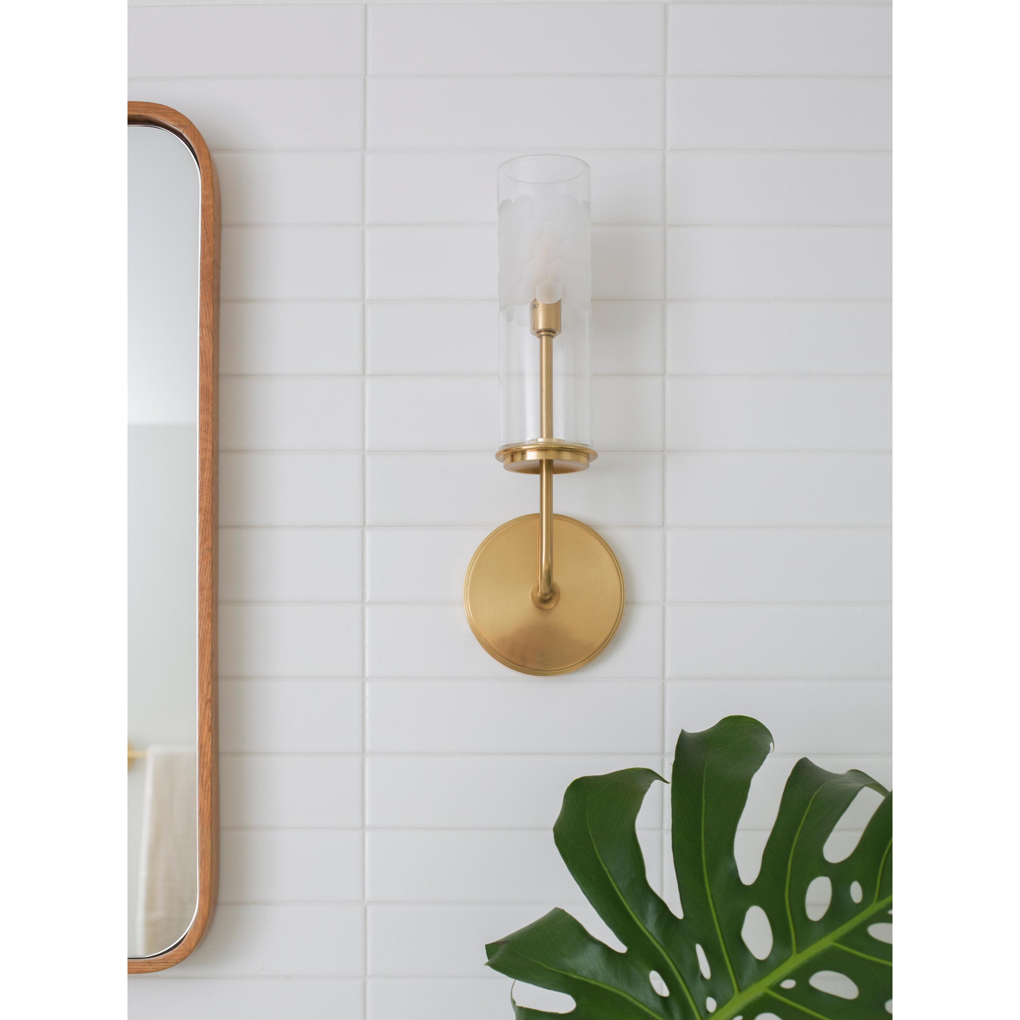 Wentworth 1-Light Bath and Vanity in Aged Brass 5L x 5W x 14.25H