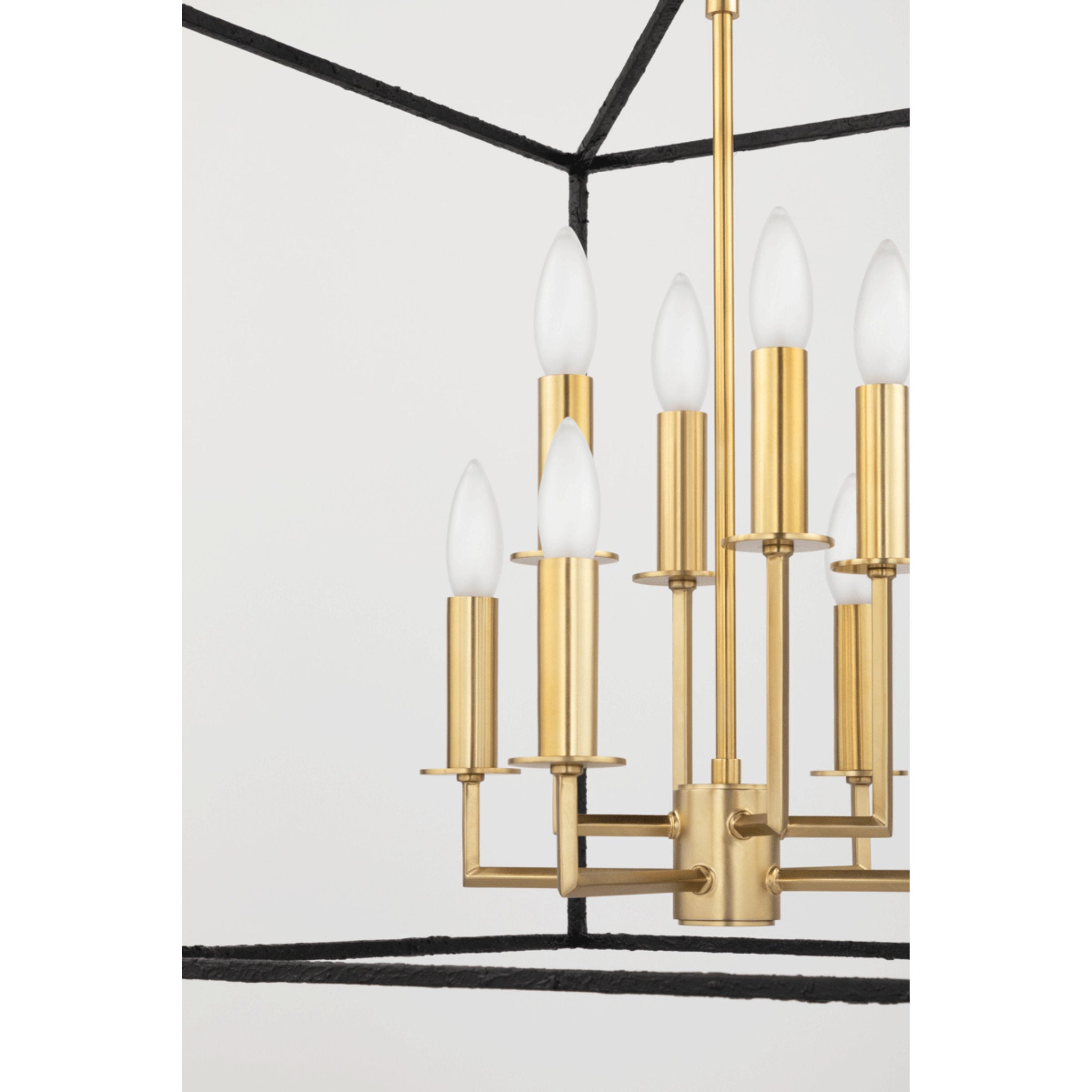 Richie 8-Light Lantern in Aged Brass/Black by Becki Owens 18L x 18W x 32.5H