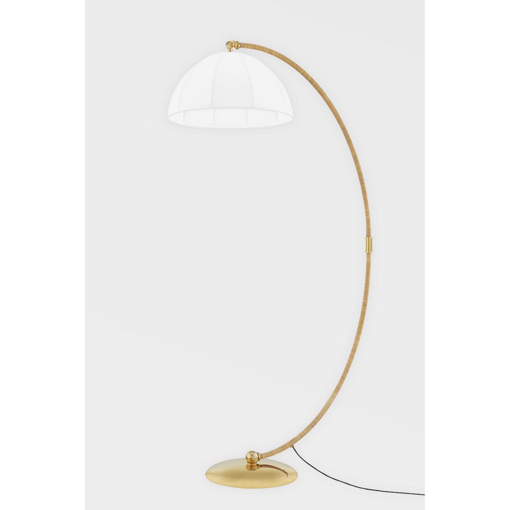 Montague 1-Light Floor Lamp in Aged Brass 34L x 34W x 67H