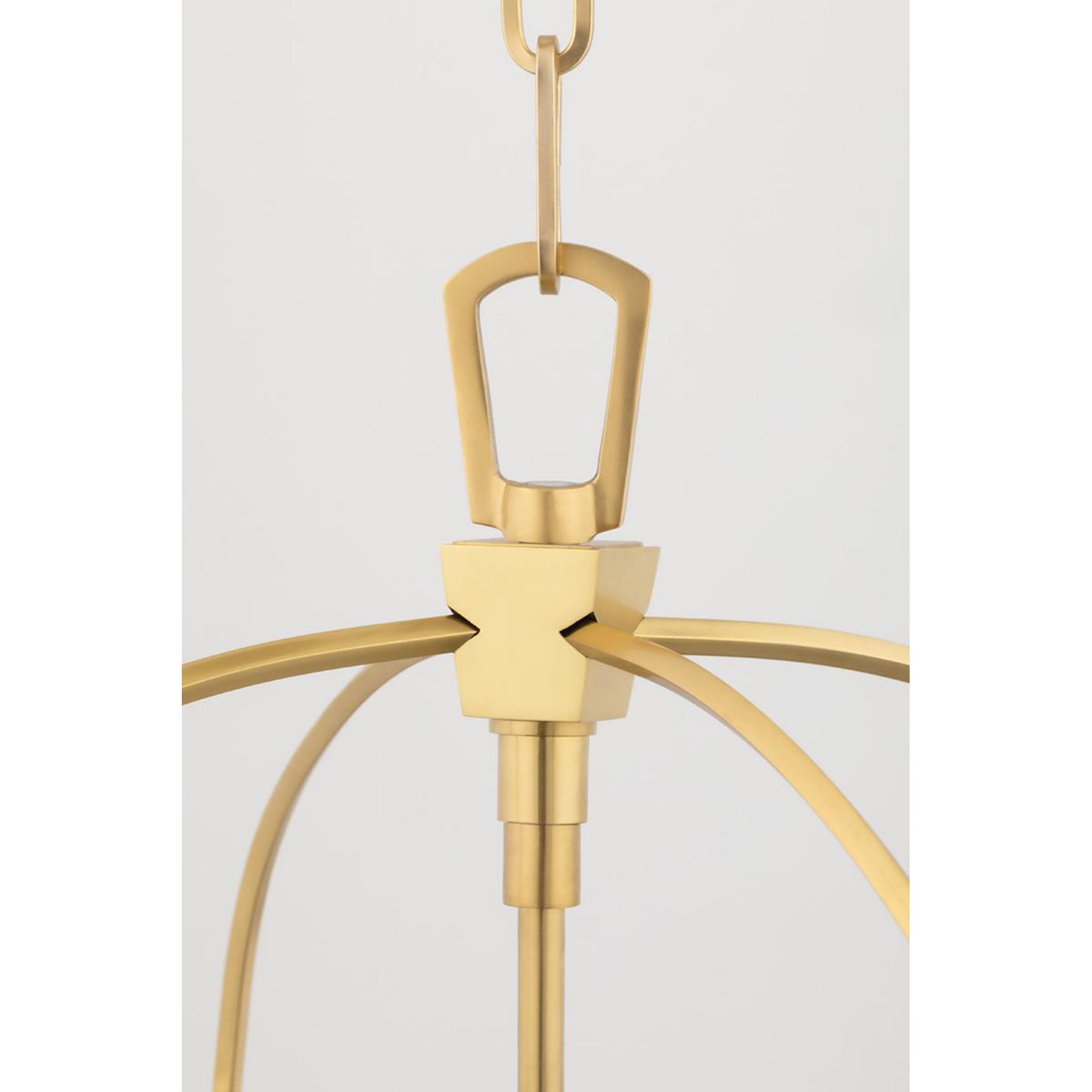 Hollis 4-Light Lantern in Aged Brass 12.75L x 12.75W x 19.25H