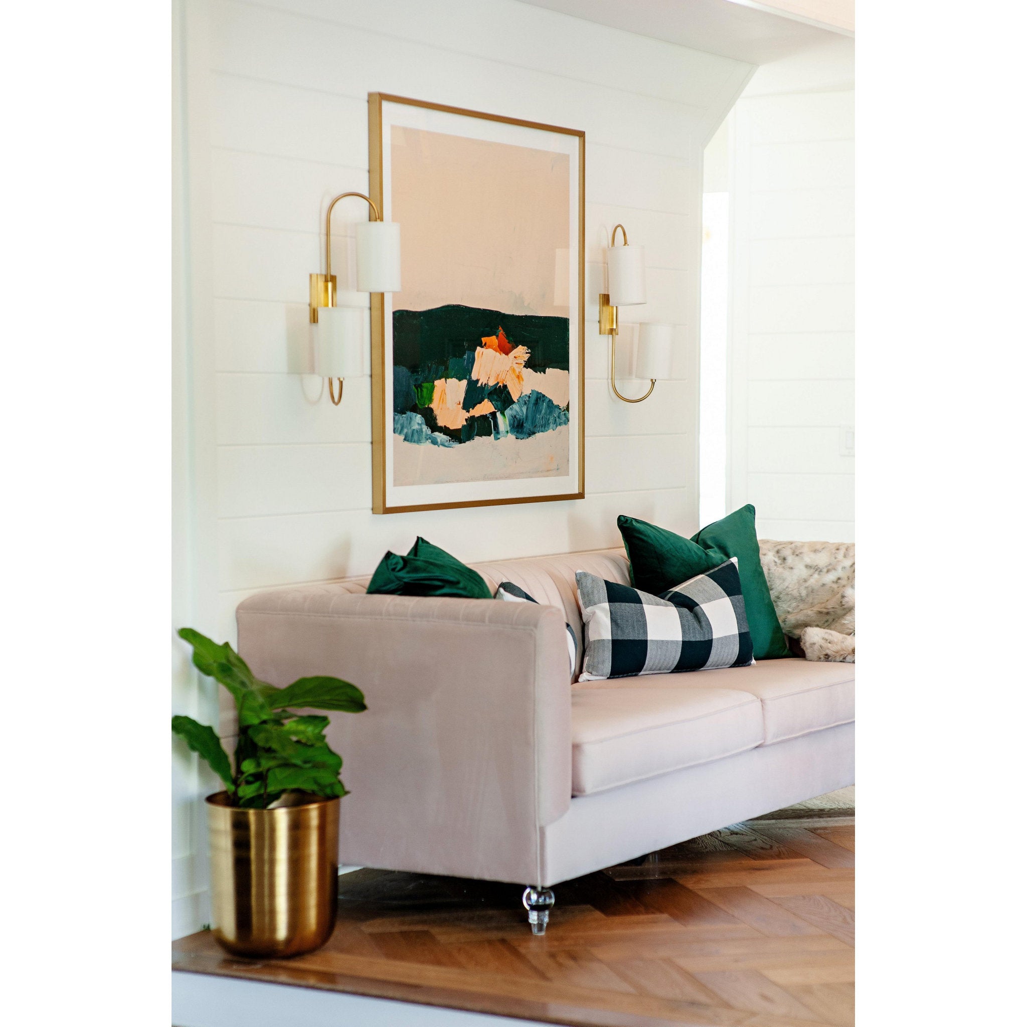 Junius 2-Light Wall Sconce in Aged Brass 11.75L x 11.75W x 22H