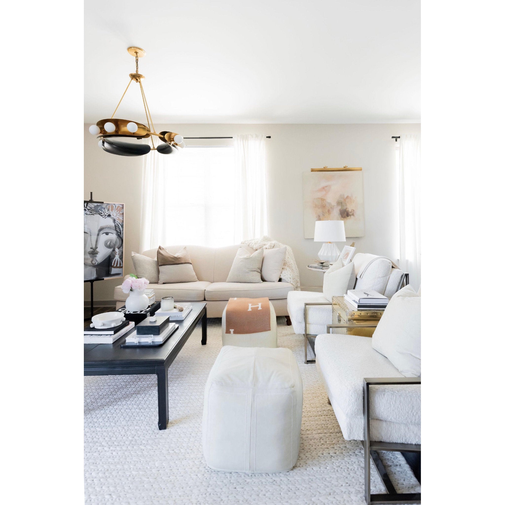 Hopper 9-Light Chandelier in Vintage Brass/Black Brass 32L x 32W x 25H