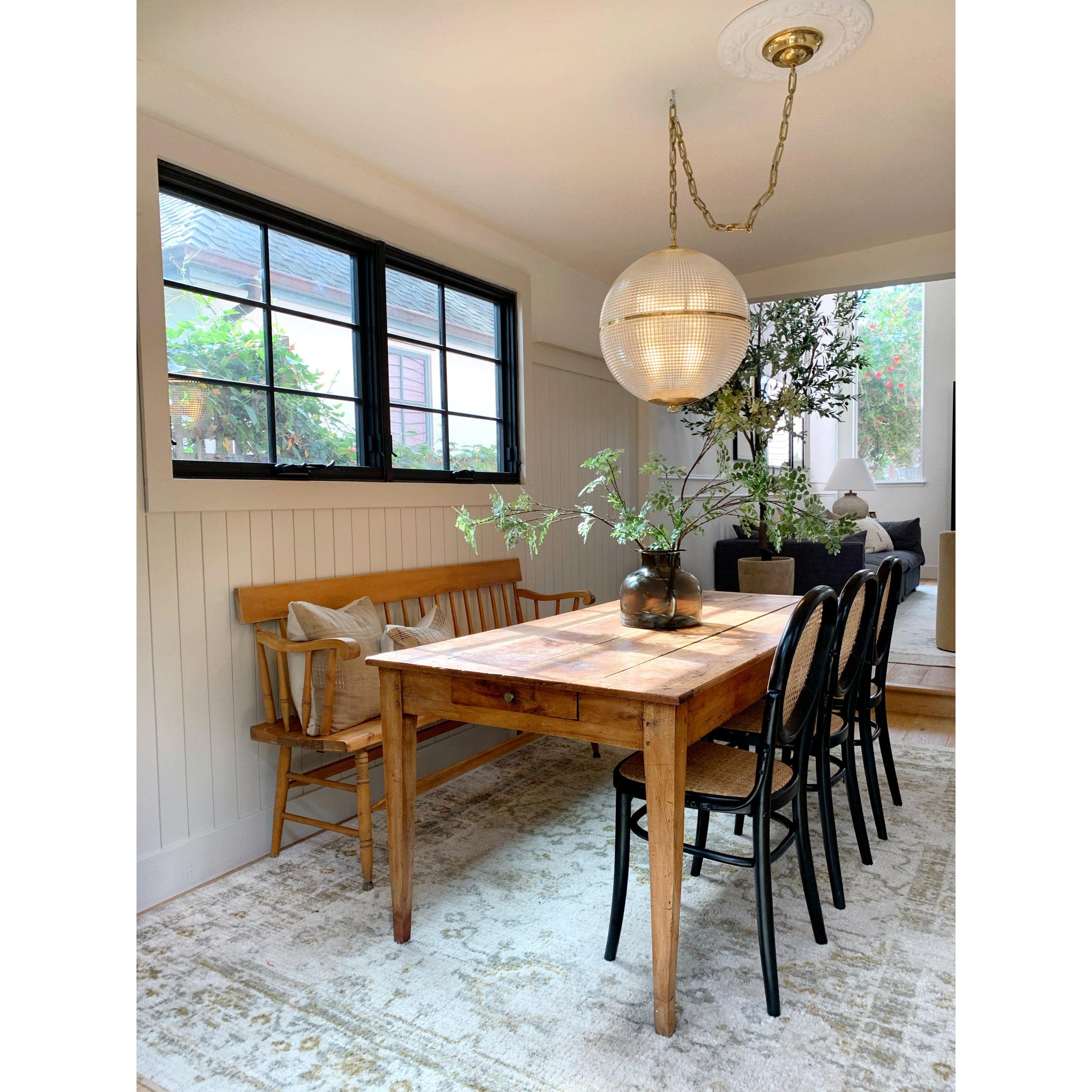 Sphere No. 3 1-Light Pendant in Aged Brass by Mark D. Sikes 18.25L x 18.25W x 22.75H