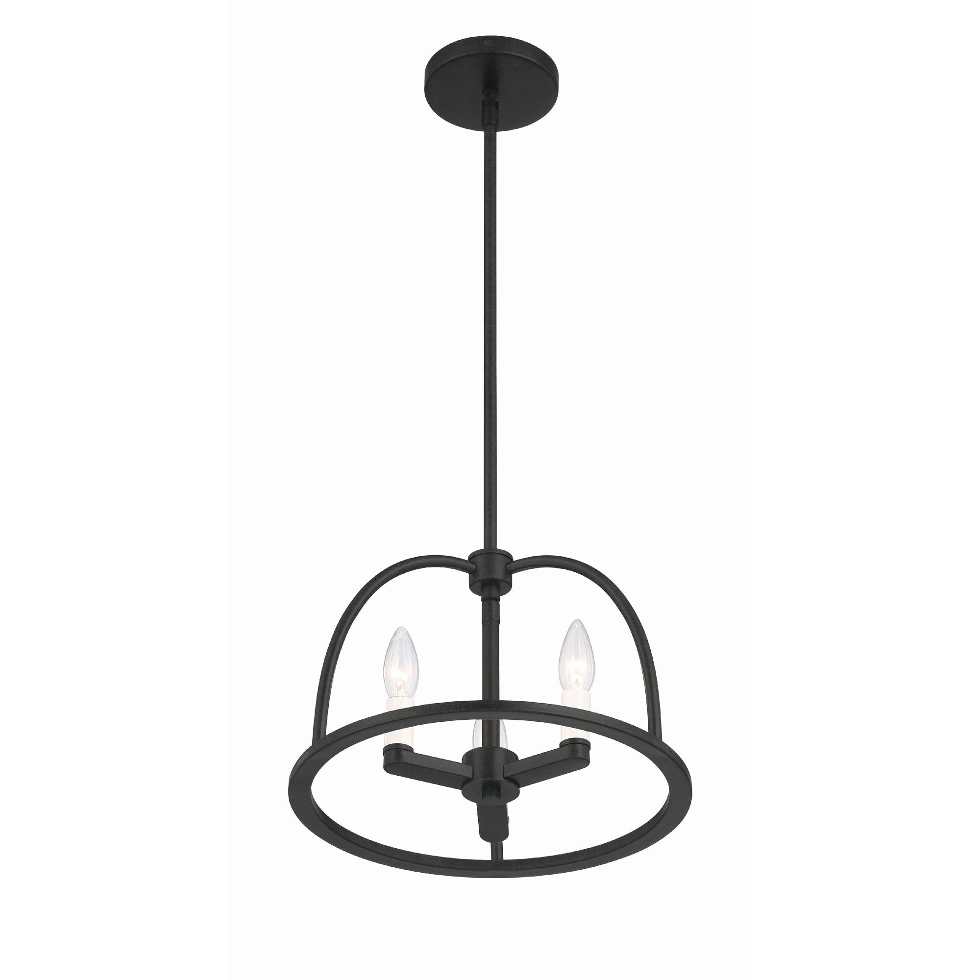 Abbott 13.75'' Black Chandelier Black 13.75"W x 10"H x 13.75"D