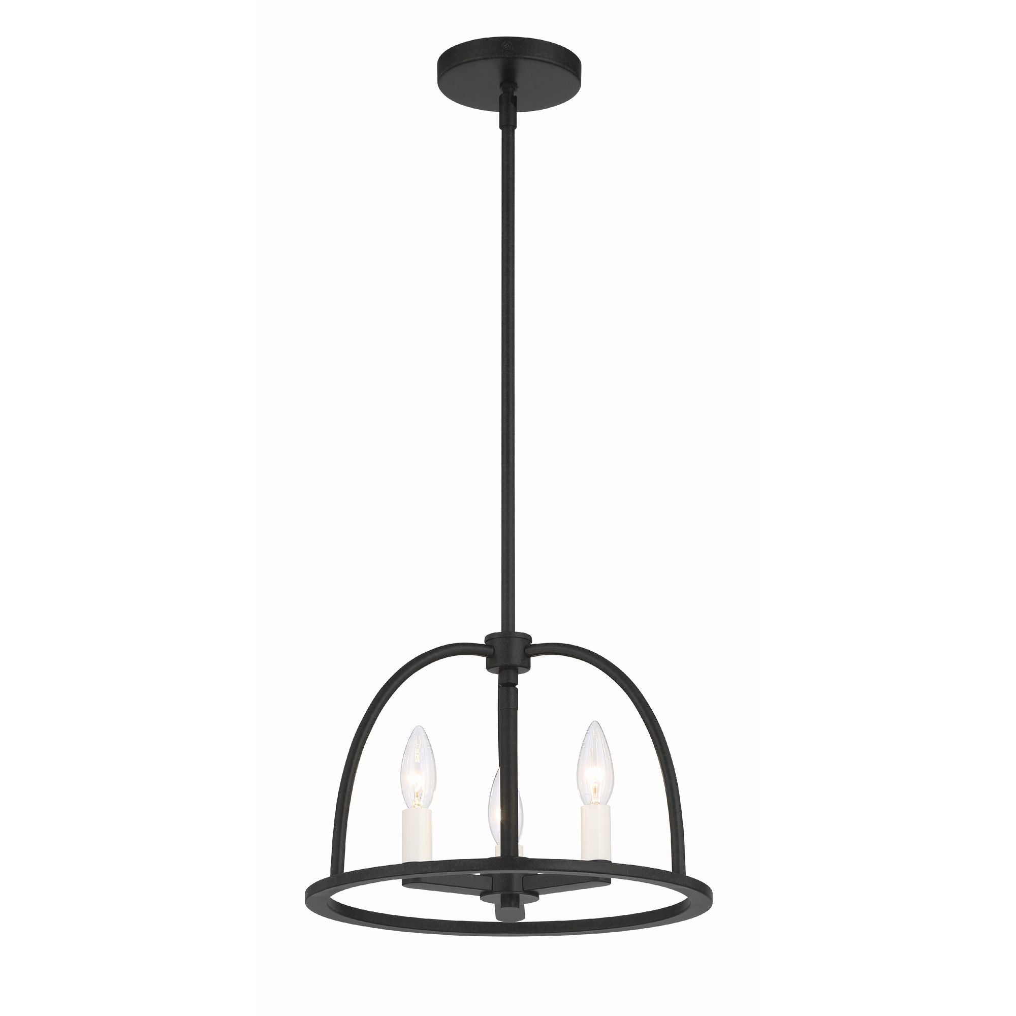 Abbott 13.75'' Black Chandelier Black 13.75"W x 10"H x 13.75"D