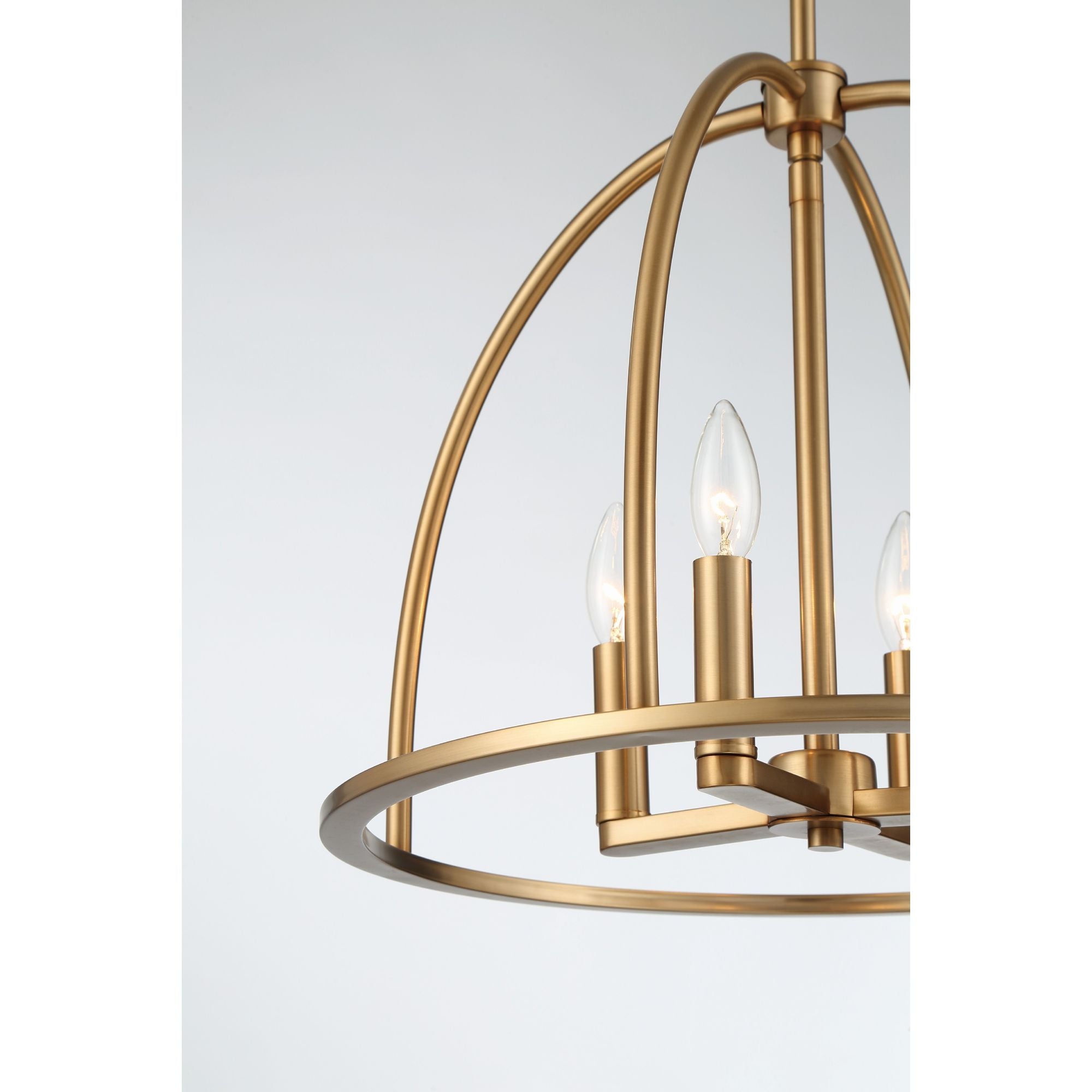 Abbott 4 Light Vibrant Gold Lantern Chandelier 18.25"W x 14.75"H x 18.25"D