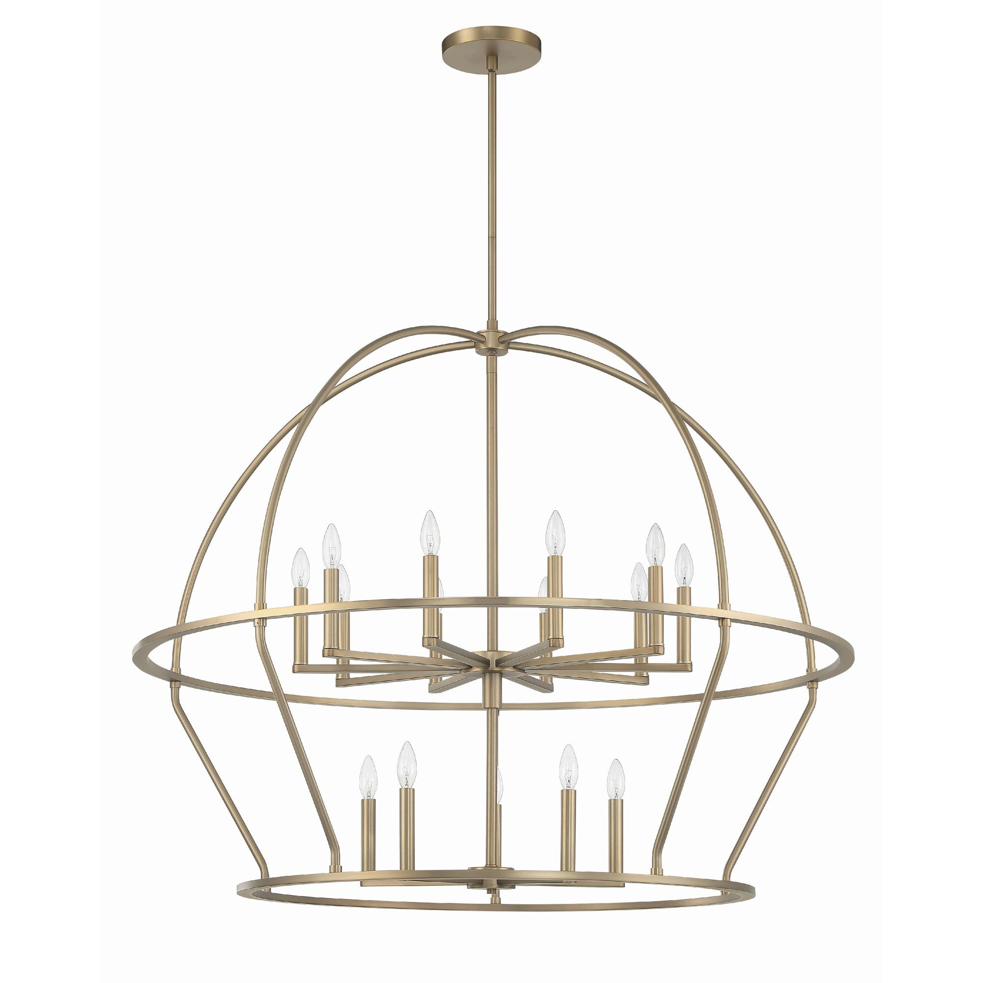 Abbott 15 Light Vibrant Gold Chandelier 48"W x 39.5"H x 48"D