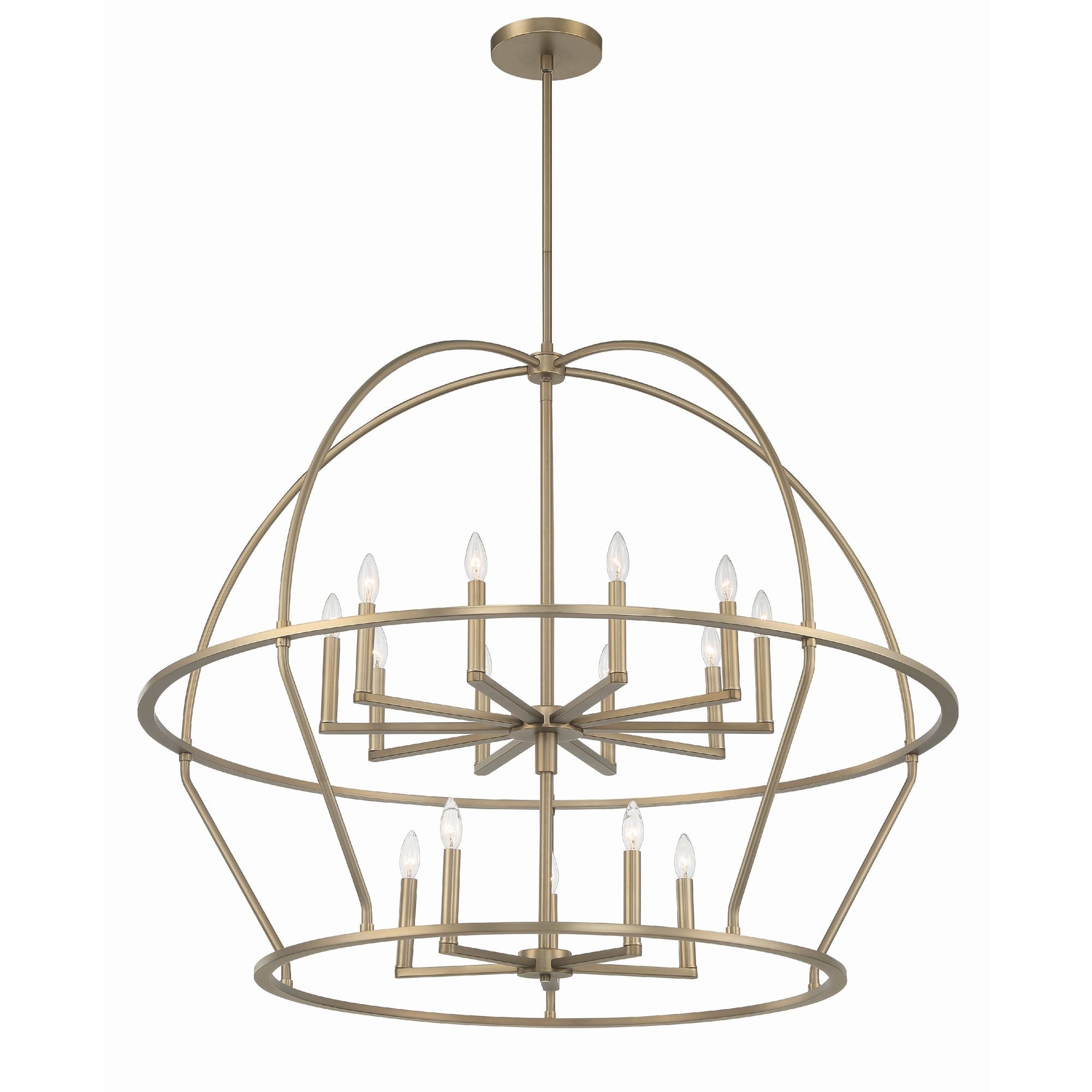 Abbott 15 Light Vibrant Gold Chandelier 48"W x 39.5"H x 48"D